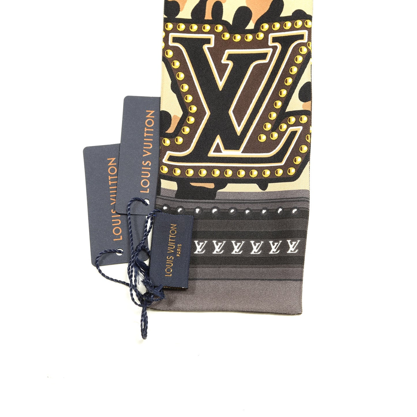 Silk Monogram LV World Bandeau Brown