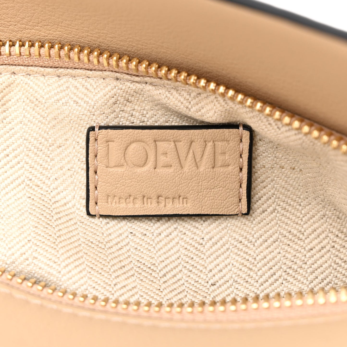 Calfskin Small Puzzle Bag Dusty Beige Soft White