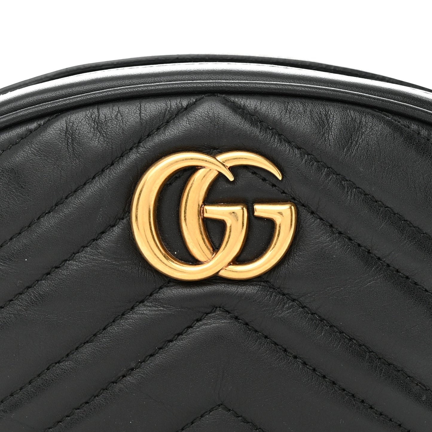Calfskin Matelasse GG Marmont Belt Bag 75 30 Black