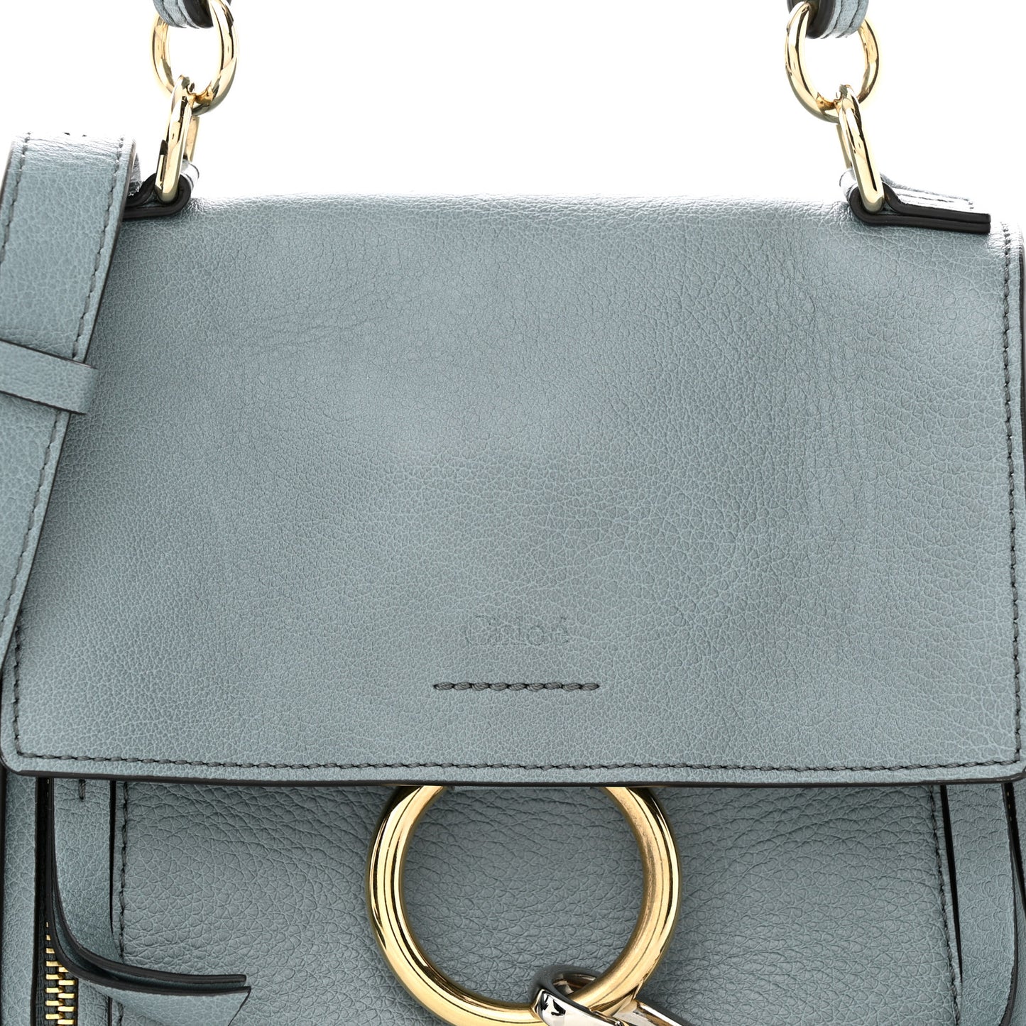 Calfskin Mini Faye Day Shoulder Bag Cloudy Blue