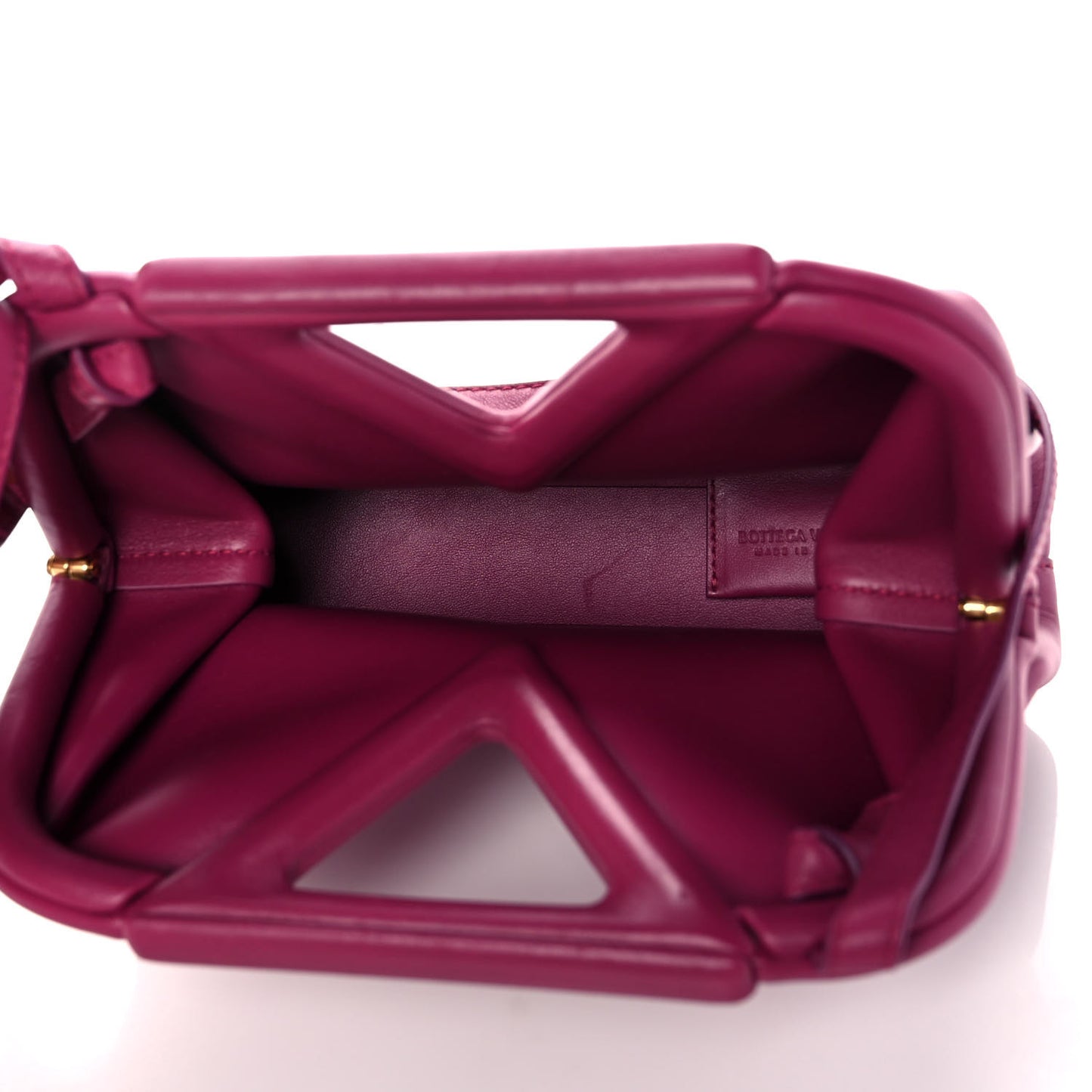 Calfskin Small The Point Triangle Bag Cinnabar