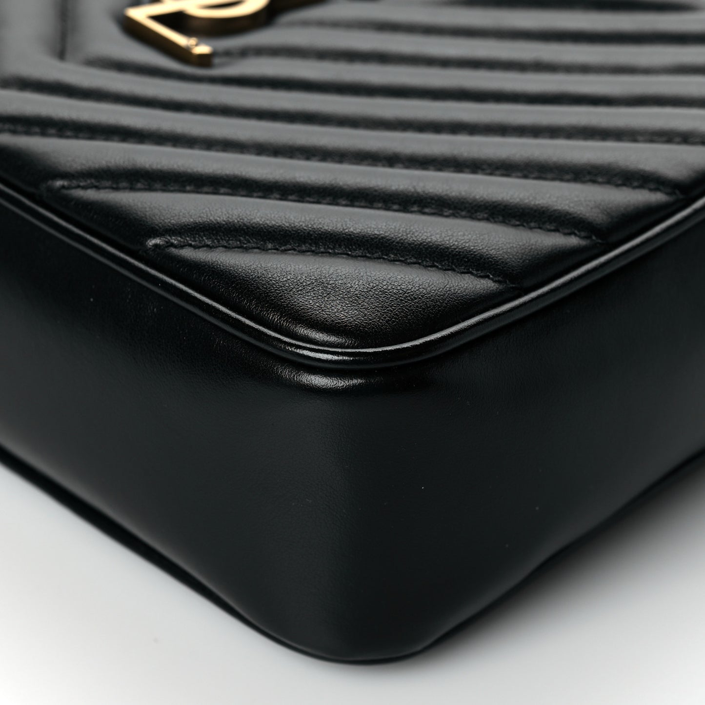 Calfskin Matelasse Monogram Lou Camera Bag Black