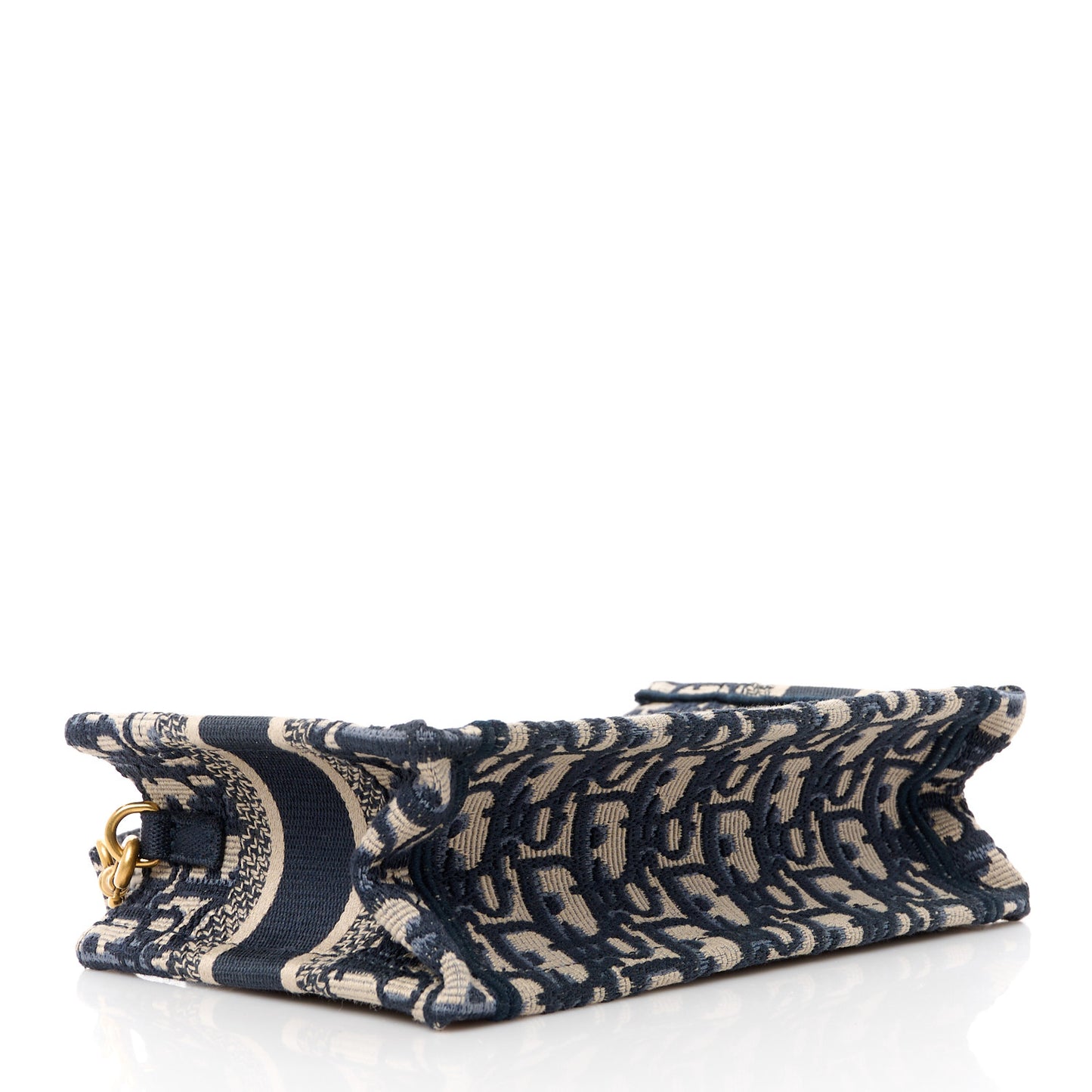 Oblique Mini Book Tote With Strap Blue Multicolor