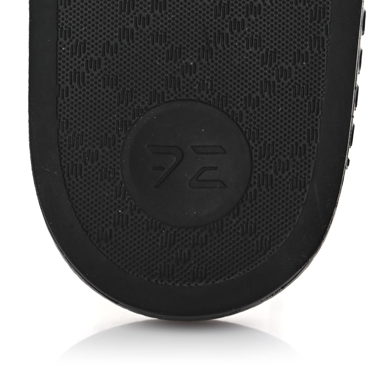 Rubber GG Monogram Perforated Womens Slide Sandals 39 Black