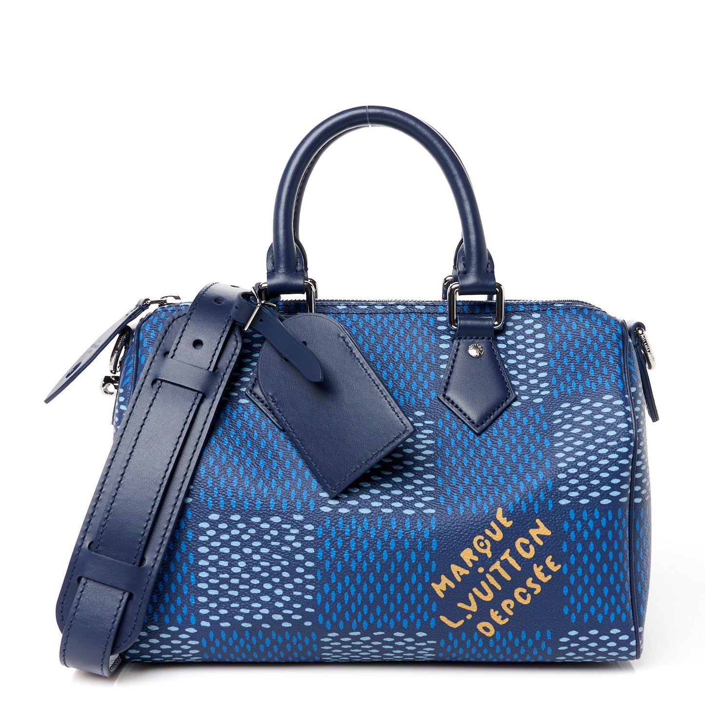 Damier Heritage Speedy Bandouliere 25 Blue