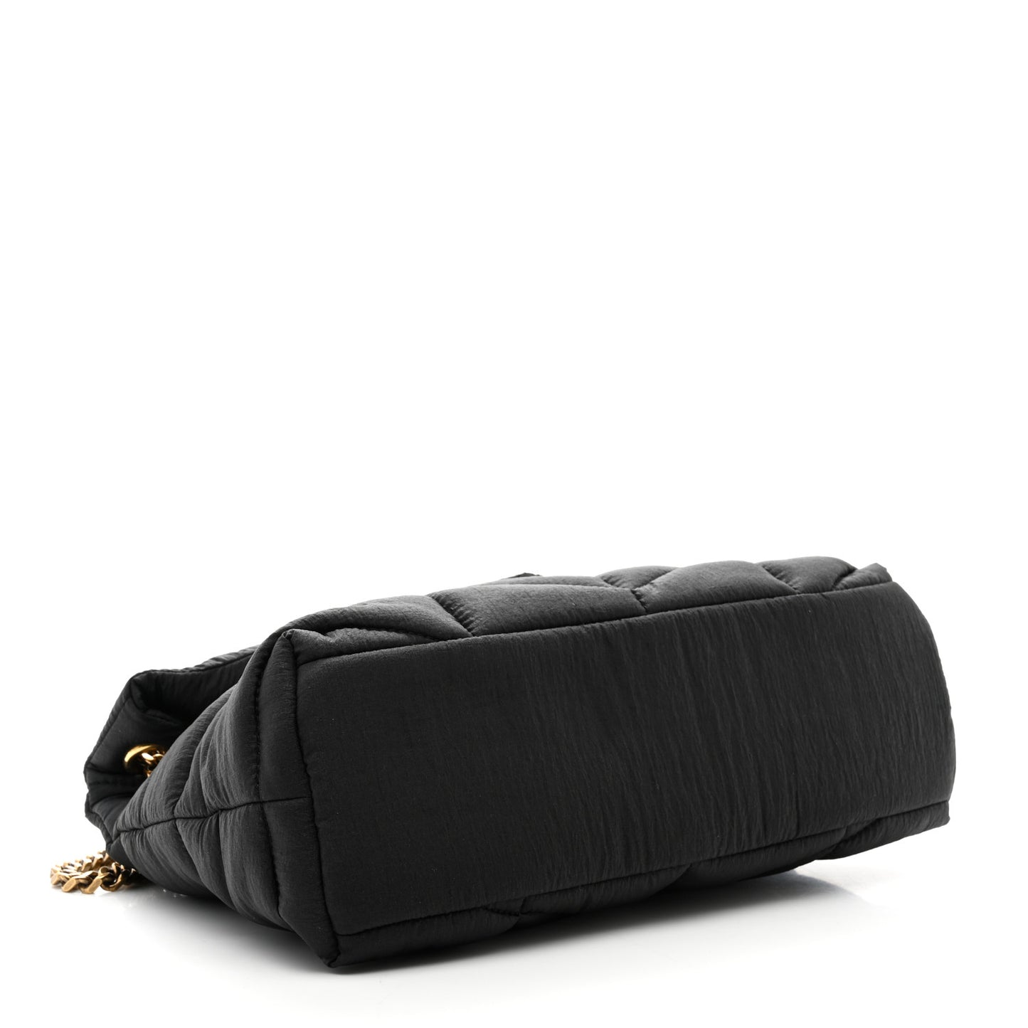 Nylon Quilted Small Loulou Puffer Monogram Chain Satchel Black