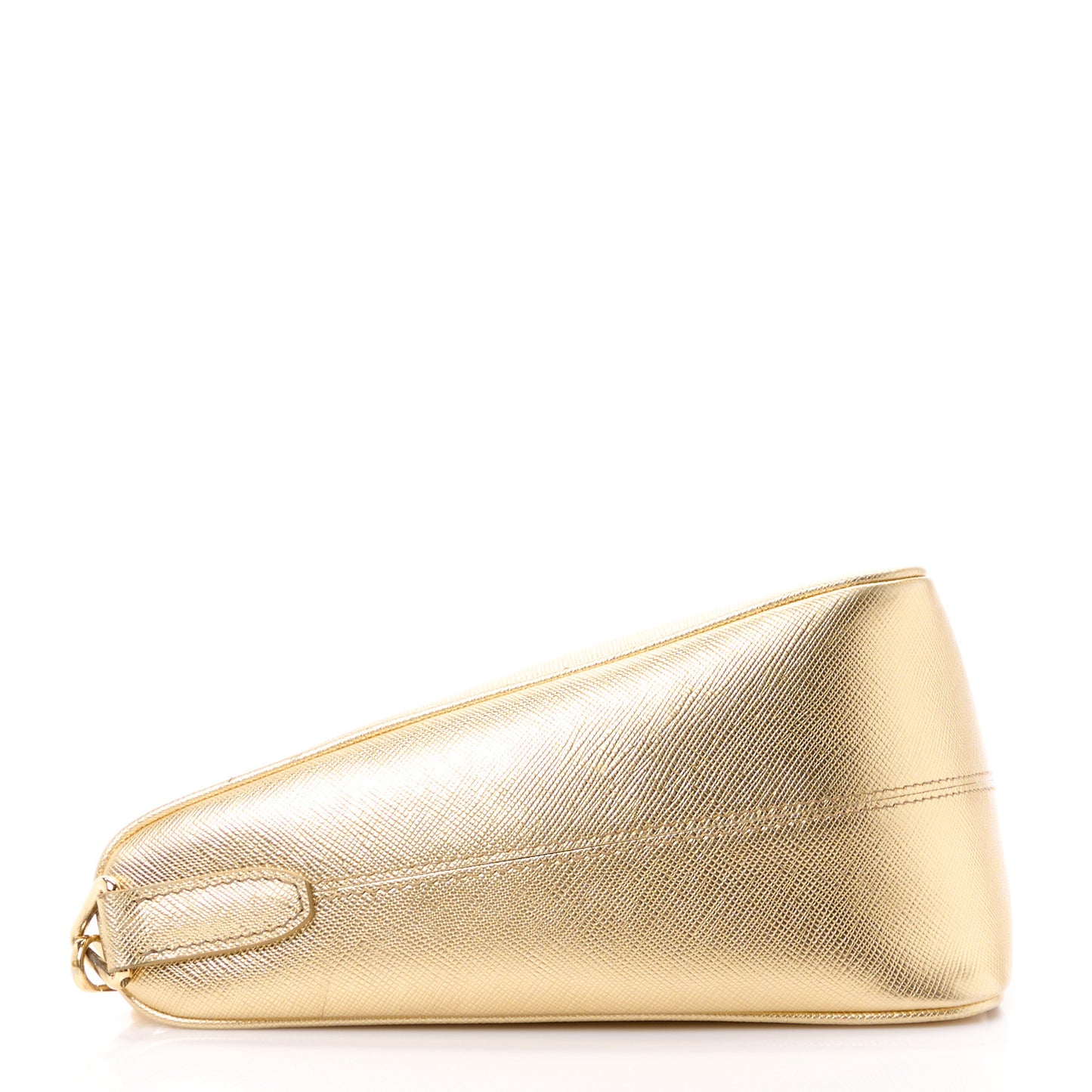 Saffiano Lux Triangle Shoulder Bag Platino