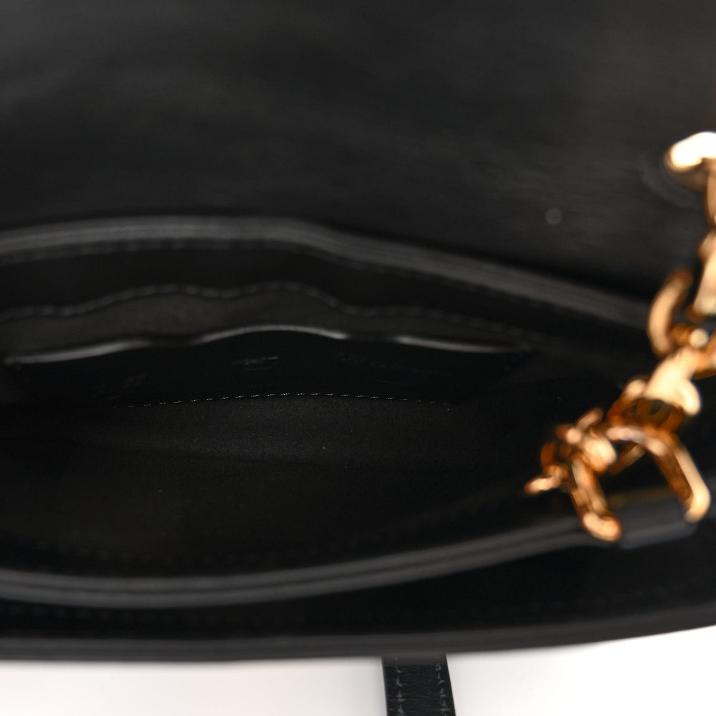 Calfskin Small Binder Clip Crossbody Black