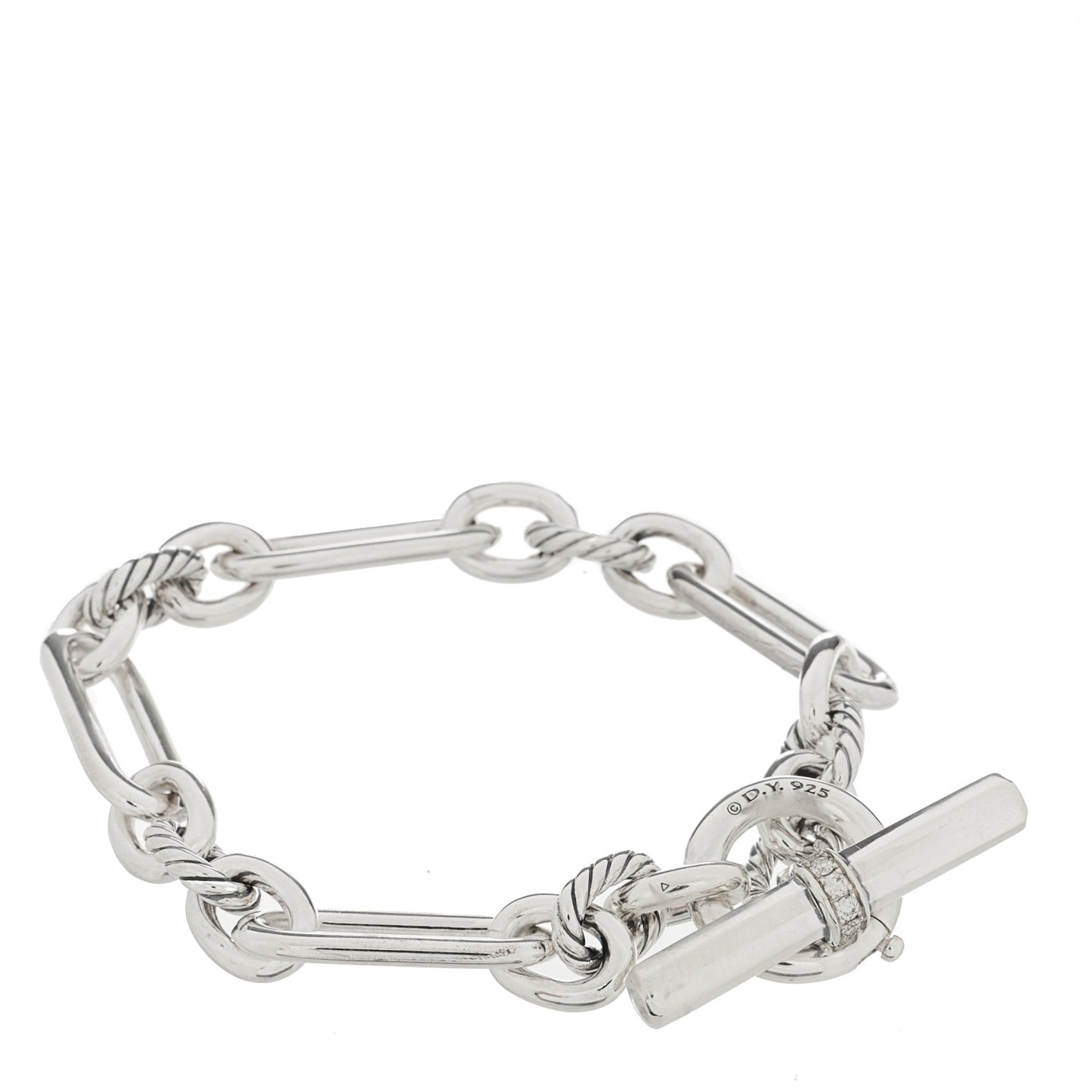 Sterling Silver Diamond Lexington Chain Bracelet