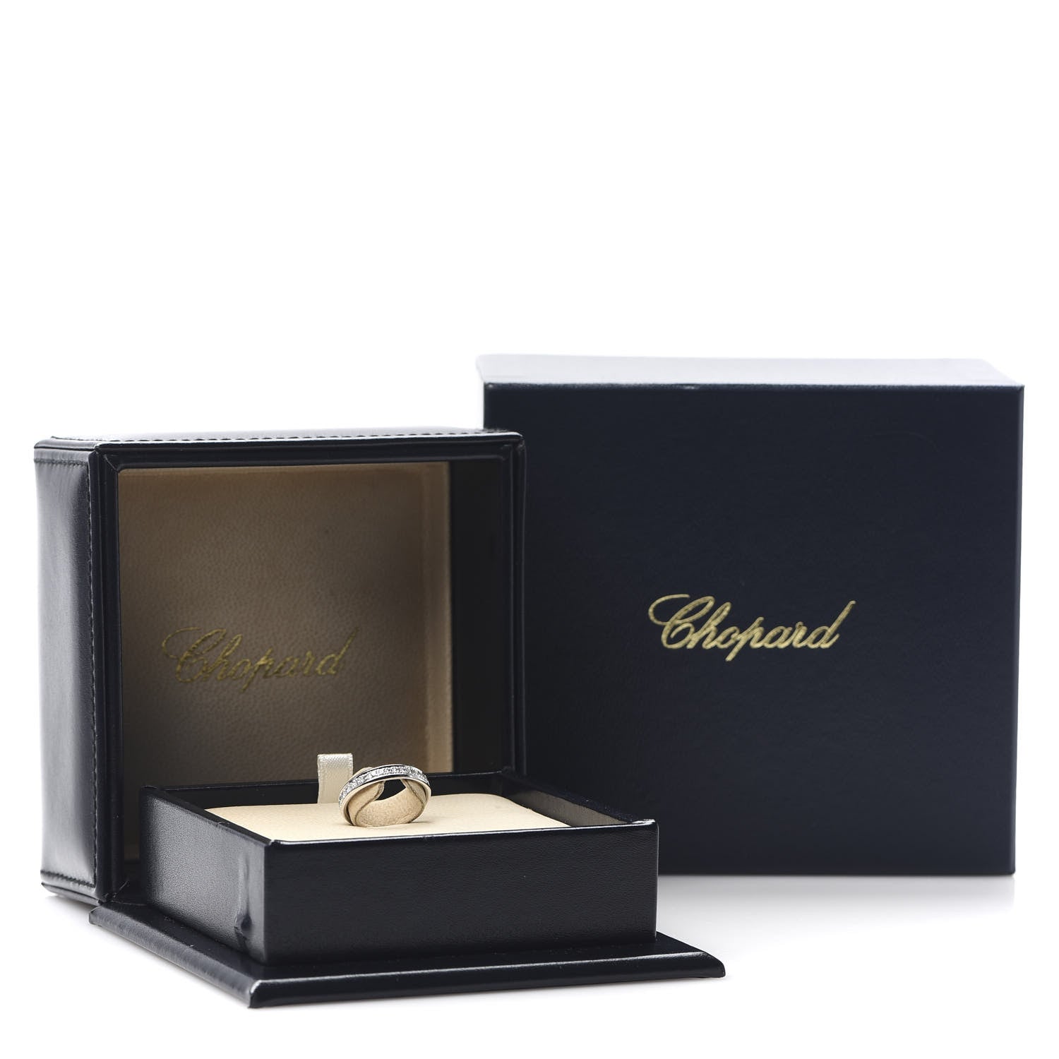 Chopard 18K White Gold Diamond .51ct 3.5mm Wedding Band Ring 50 5.25 6 of 6