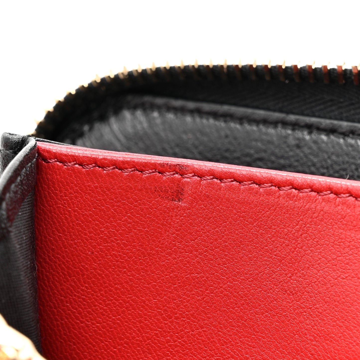 Lambskin Rockstud Spike VLTN Zip Around Wallet Black