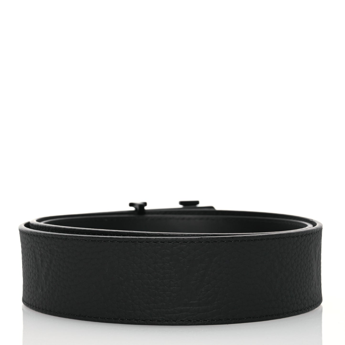 Taurillon Calfskin 40mm LV Initiales Reversible Belt 100 40 Black