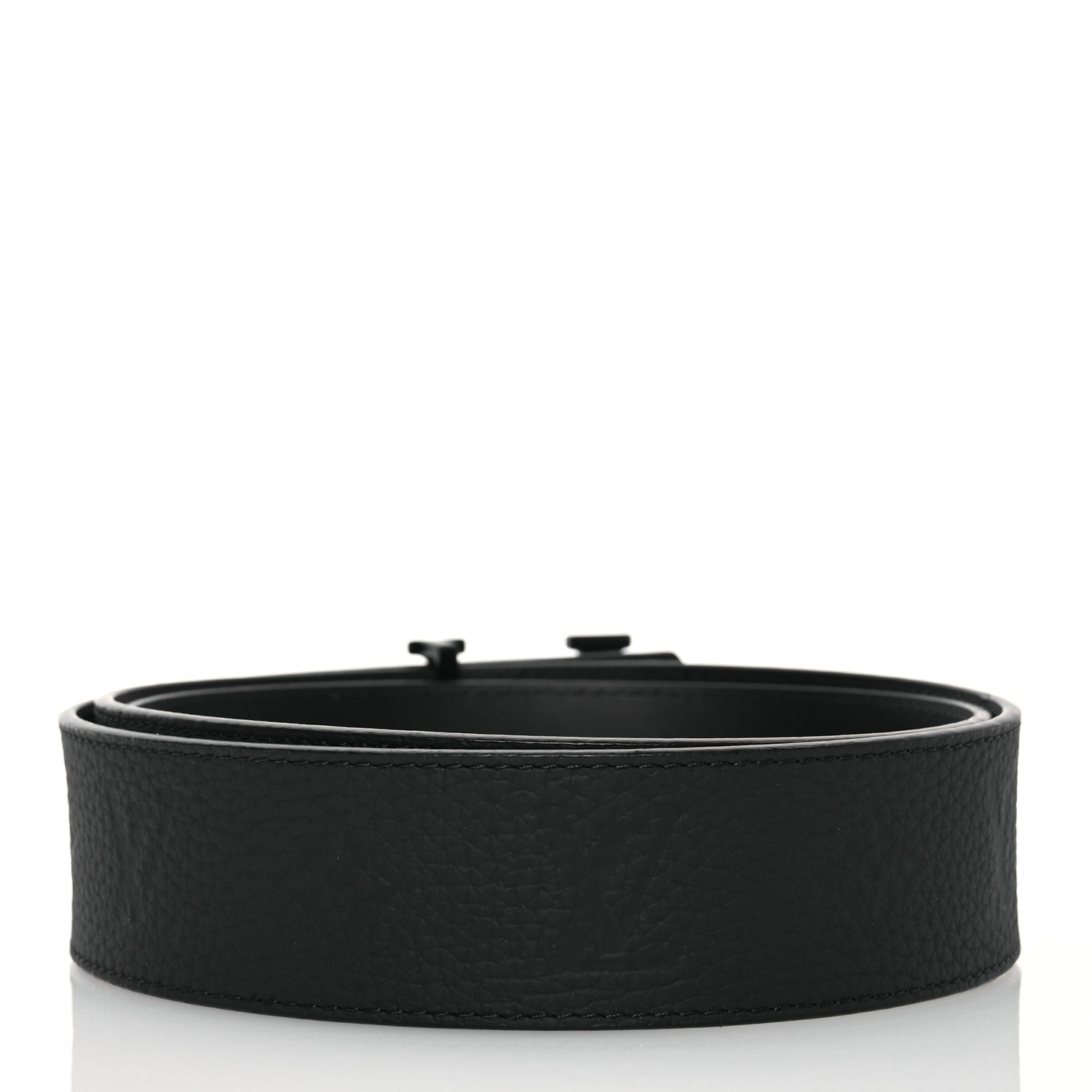 Louis Vuitton Taurillon Calfskin 40mm LV Initiales Reversible Belt 100 40 Black 2 of 7