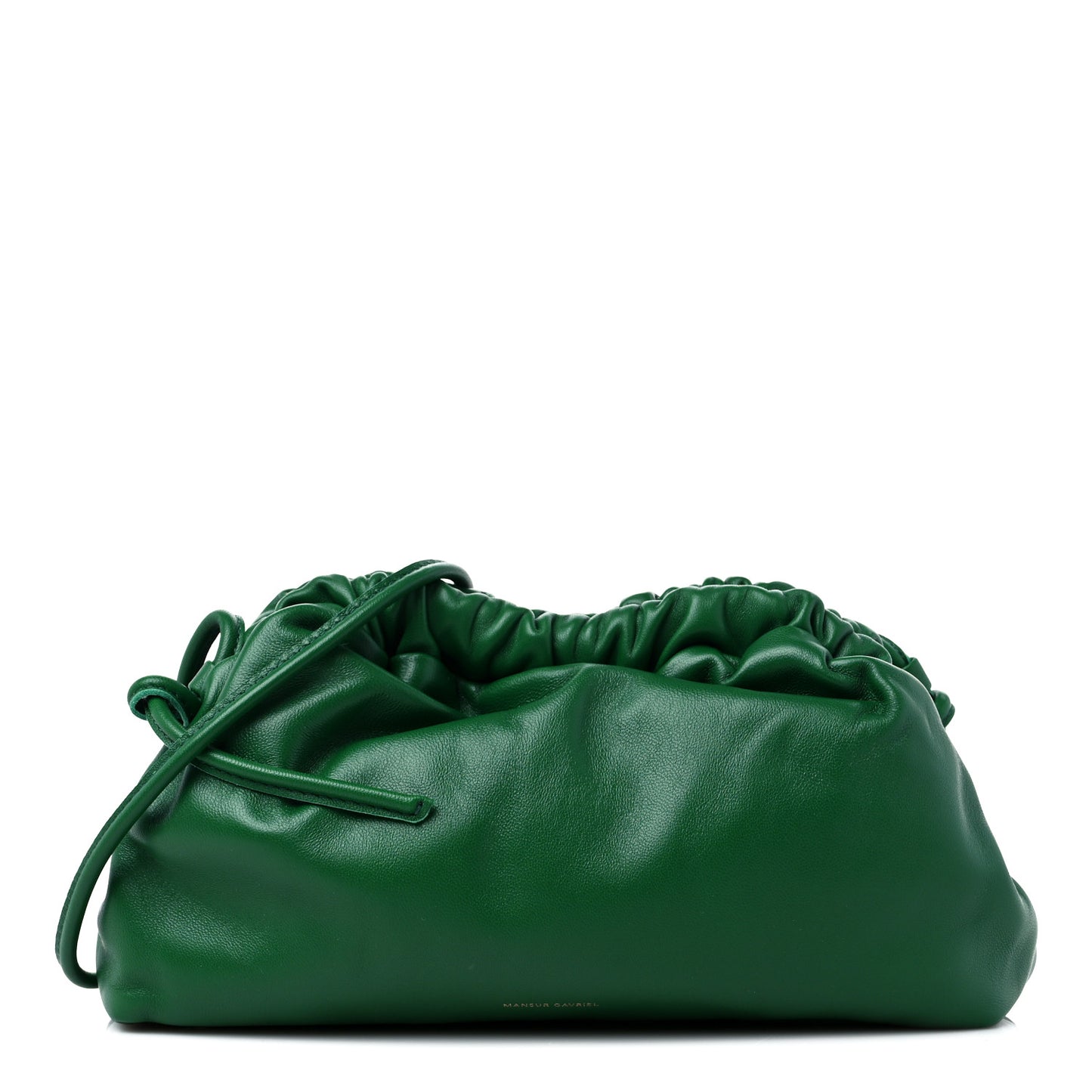 Lambskin Mini Cloud Clutch Green