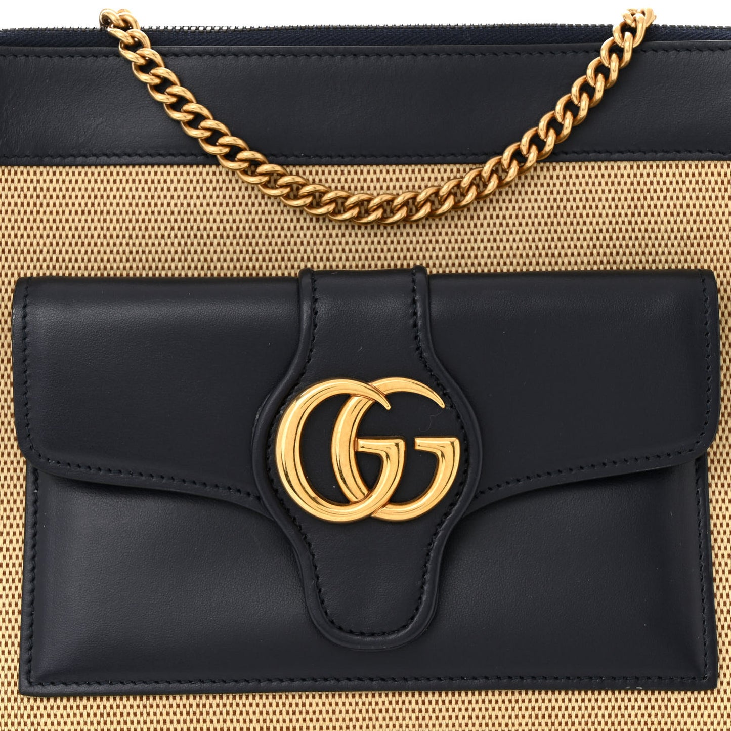 Straw Lux New Sakai Calfskin Lux Dahlia Chain Shoulder Bag Natural Blue