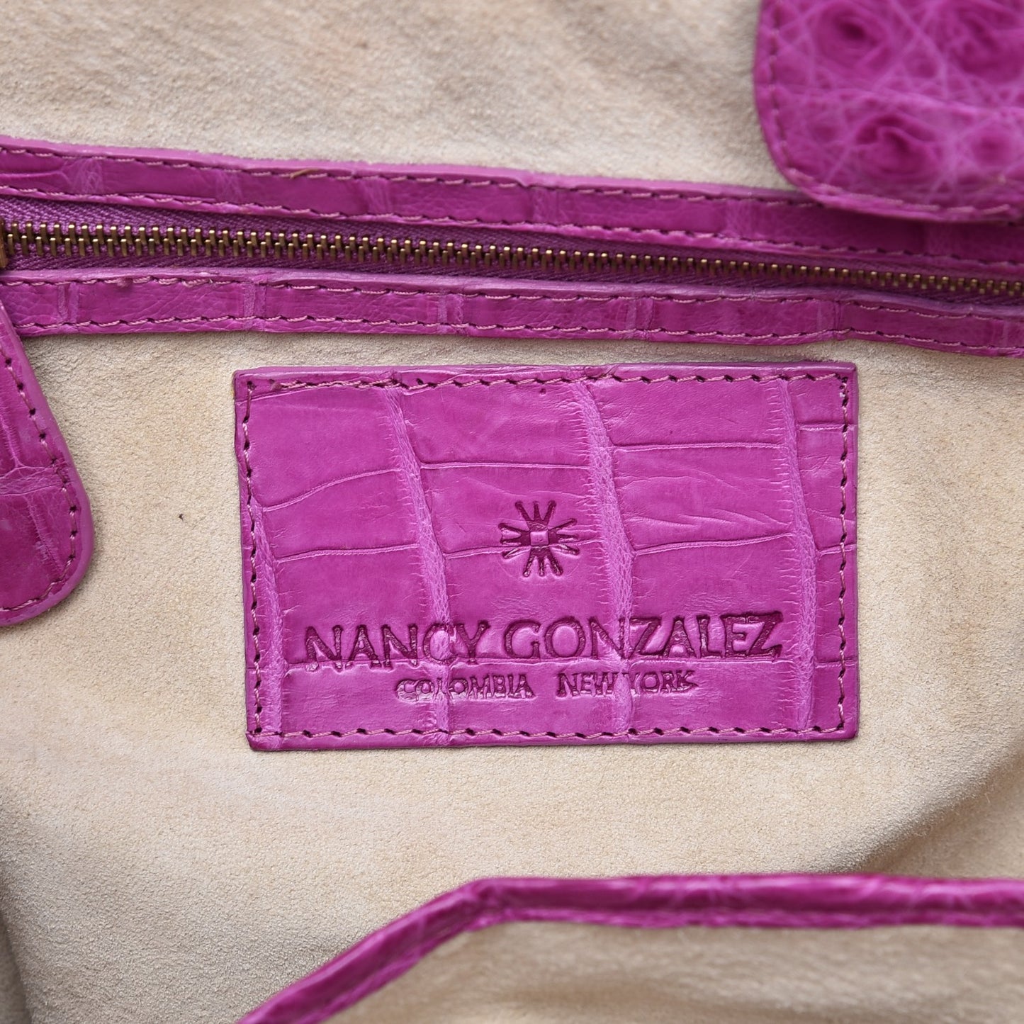 Crocodile Convertible Shopper Tote Purple