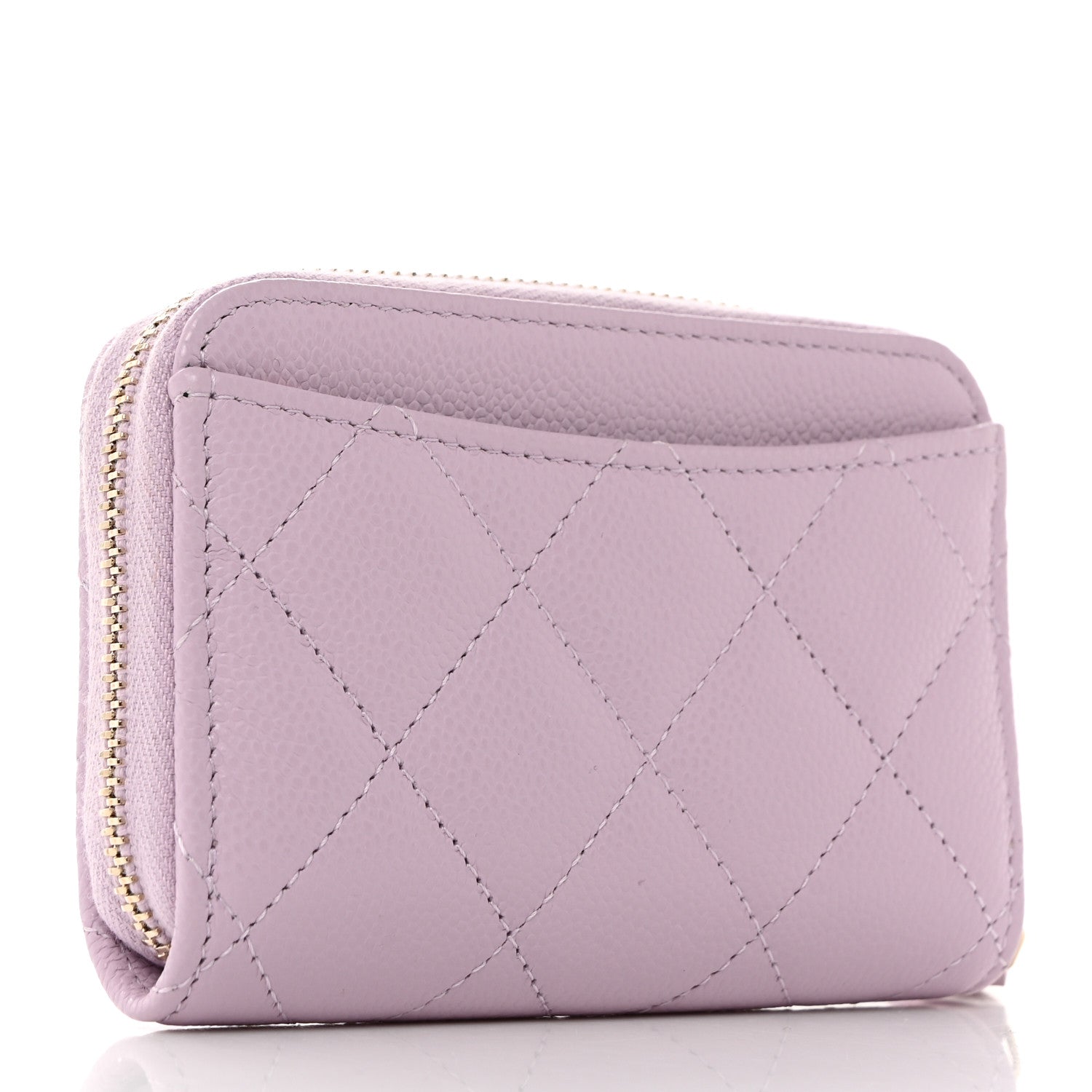 Chanel Caviar Quilted Zip Coin Purse Light Pink 3 of 8