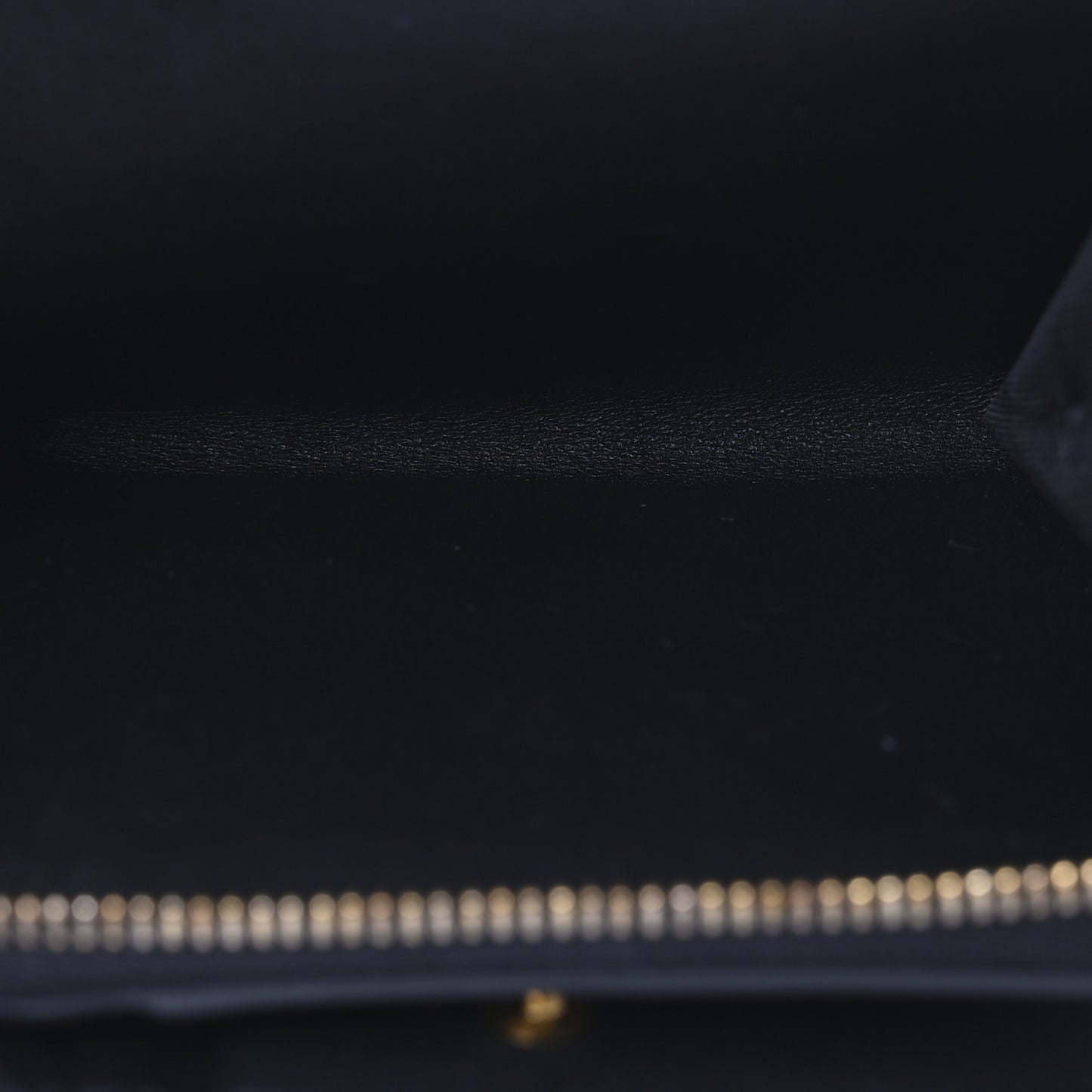 Grained Calfskin Supple Cannage Caro Scarlet Zipped Wallet Black