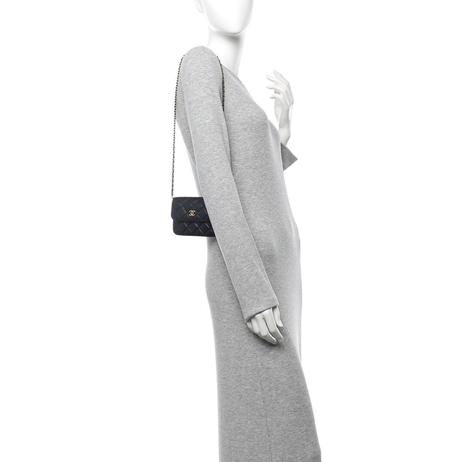 Chanel Lambskin Quilted Pearl Crush Flap With Chain Black 2 of 11