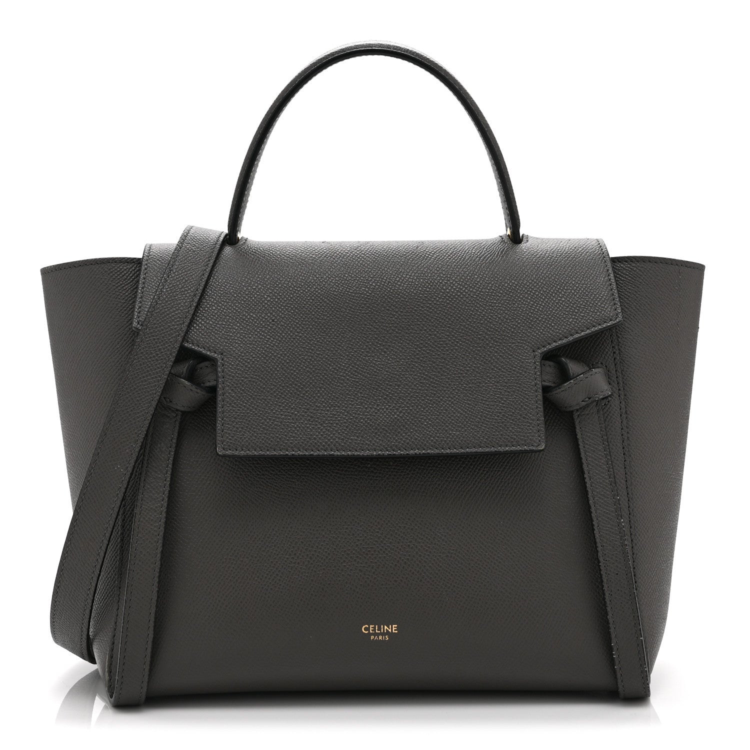 CELINEハンドバッグ Celine Baby Grained Calfskin Micro Belt Bag Grey 1866273
