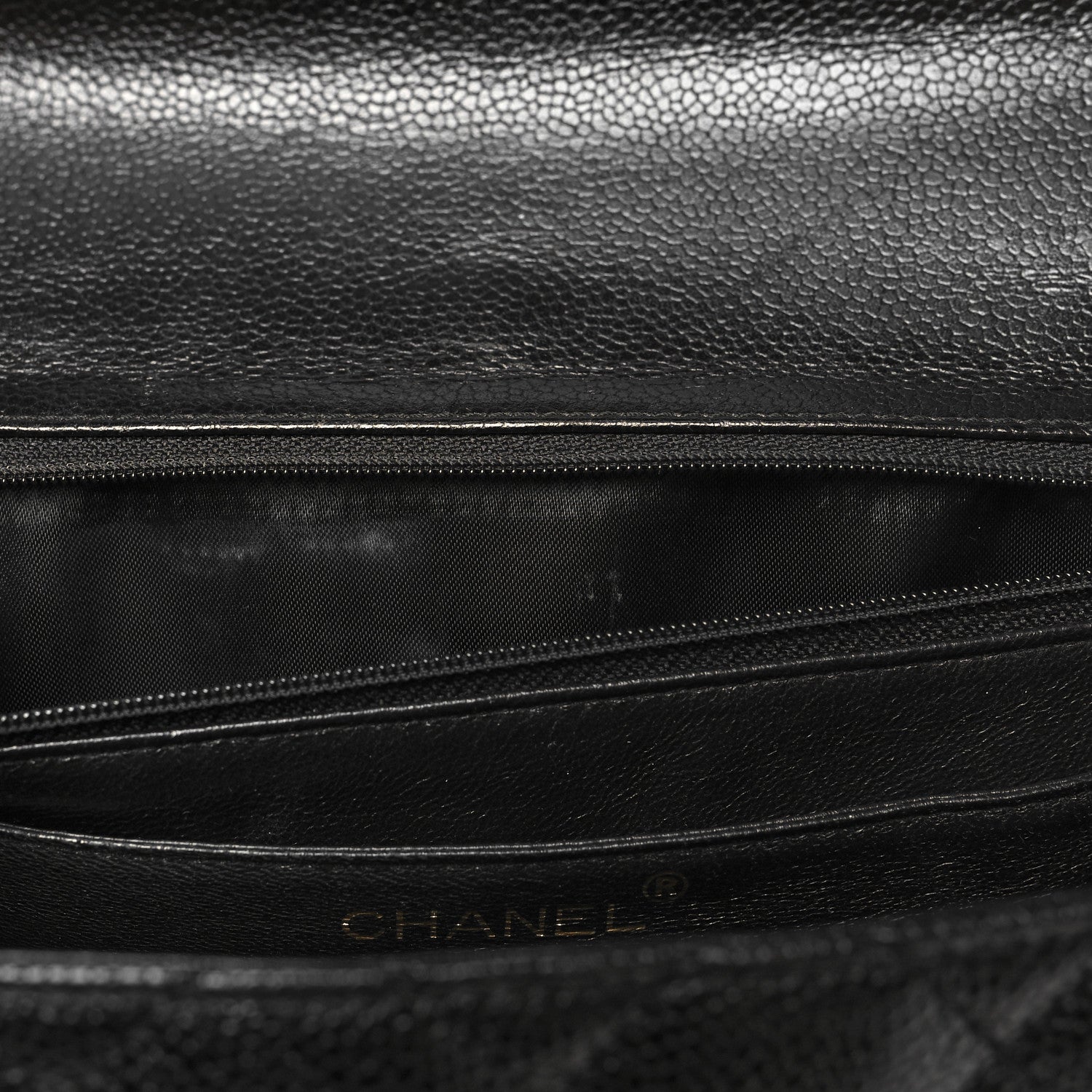 Chanel Caviar Quilted Jumbo Kelly Flap Black 10 of 10