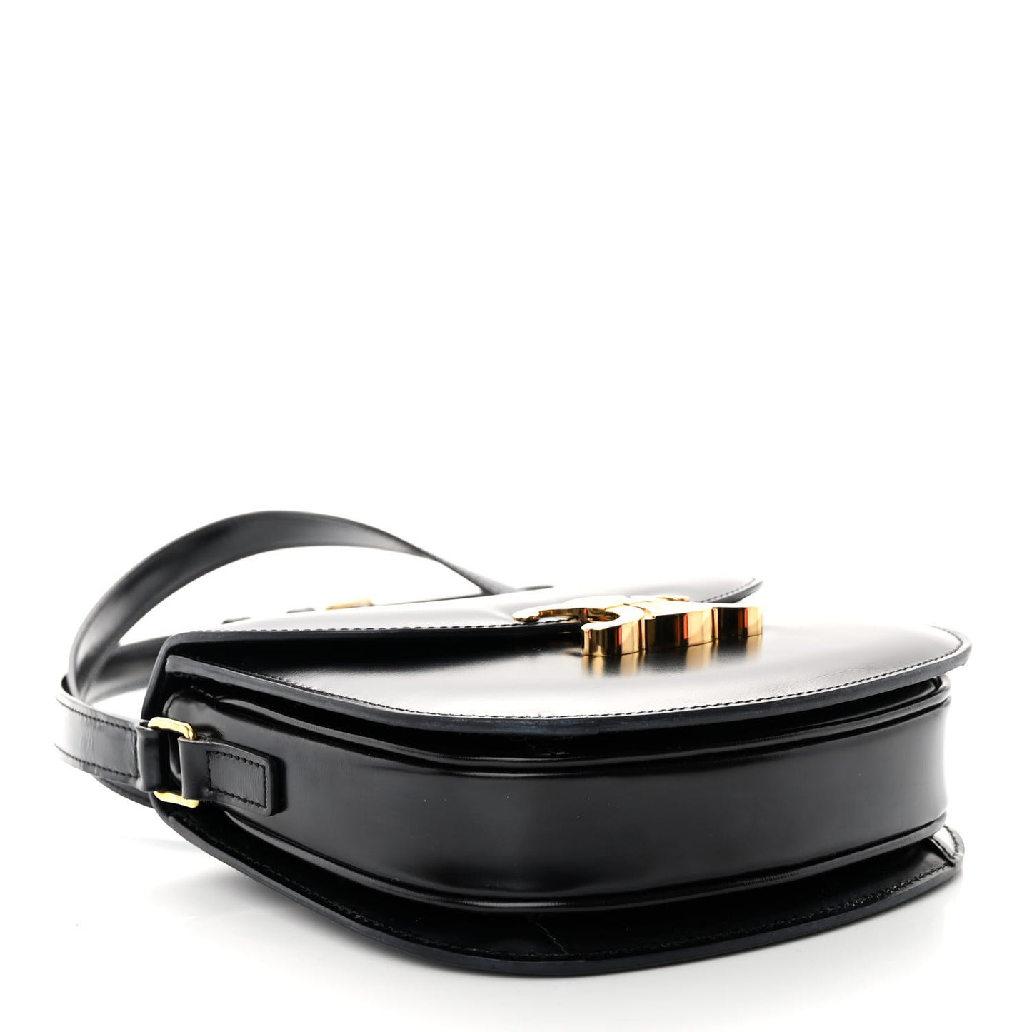 Shiny Calfskin Teen Besace Black