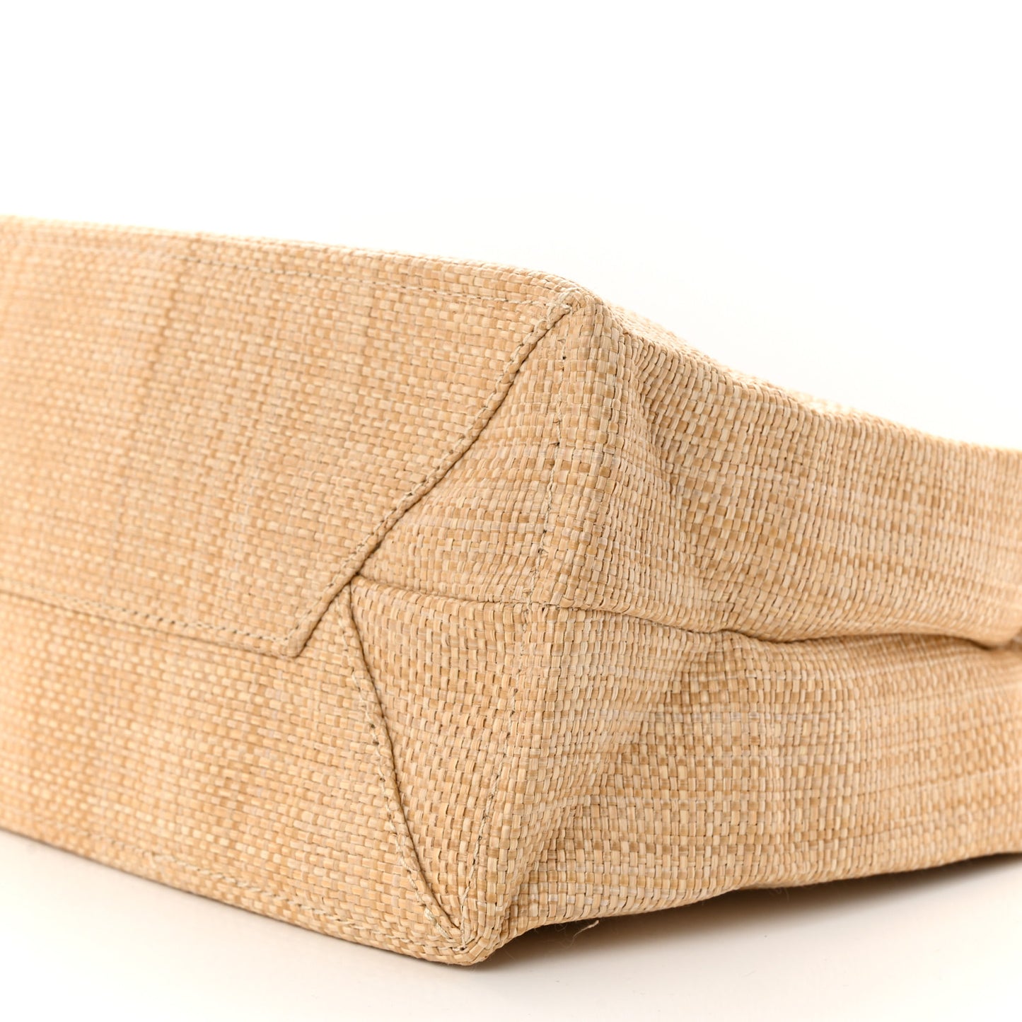 Raffia Logo Tote Naturale