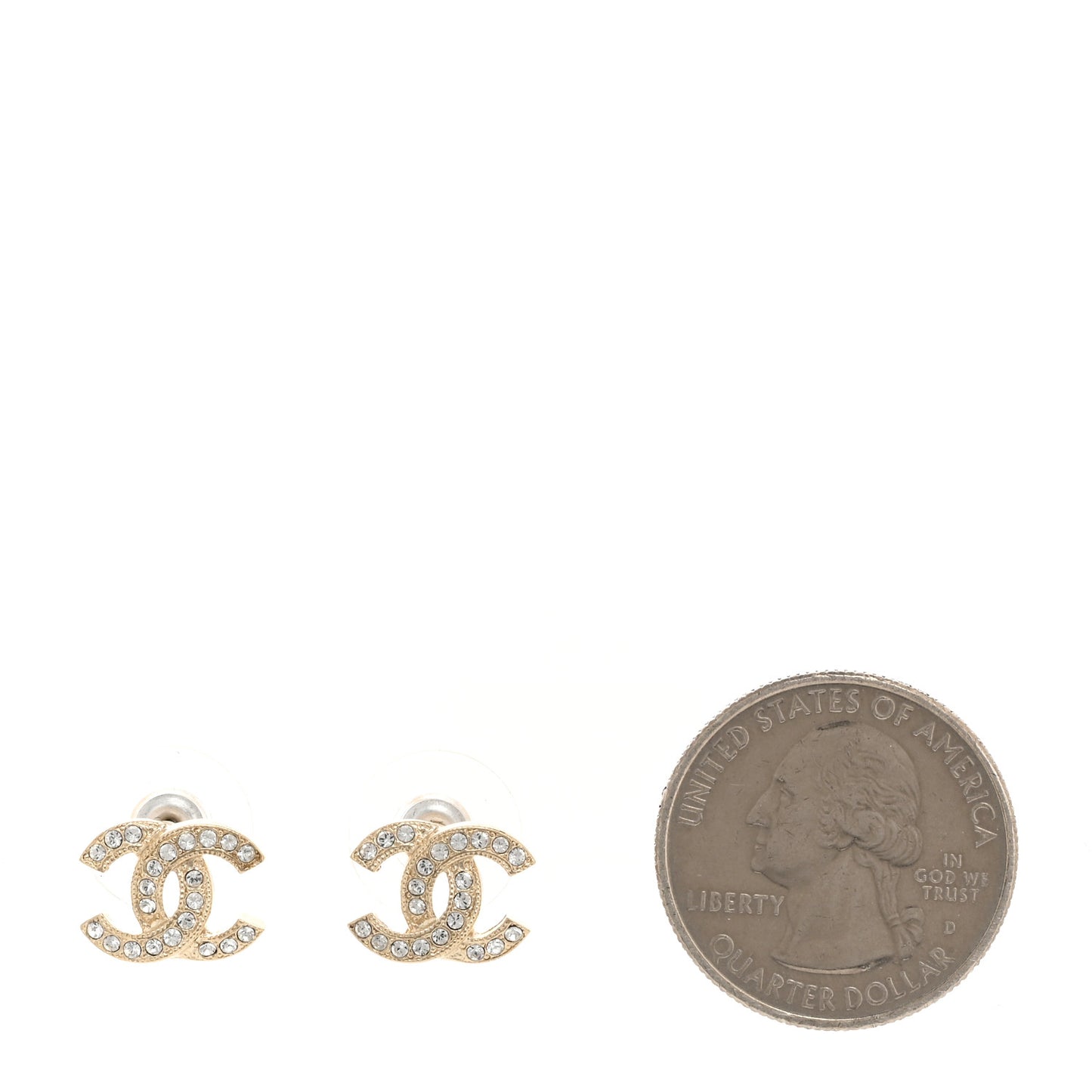 Crystal CC Earrings Gold