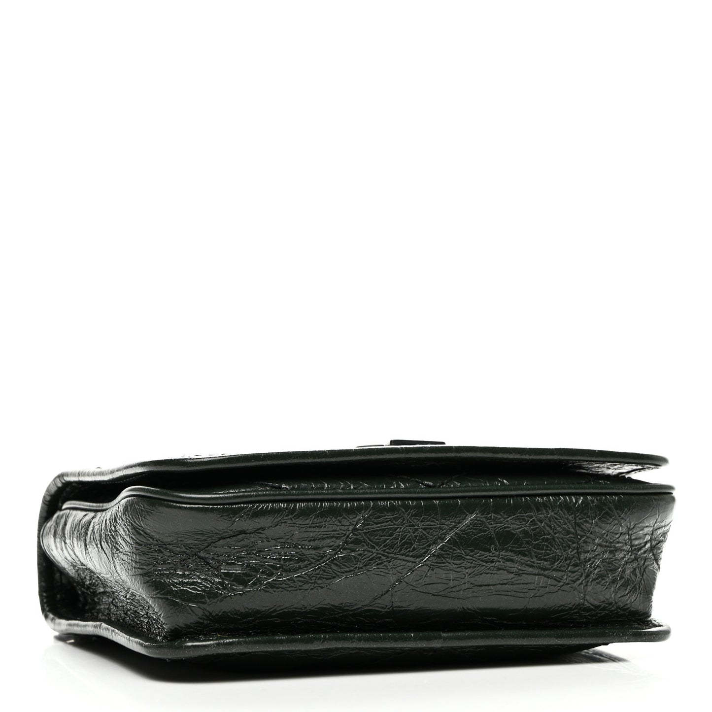 Crinkled Calfskin Matelasse Monogram Niki Chain Wallet Khaki Militaire