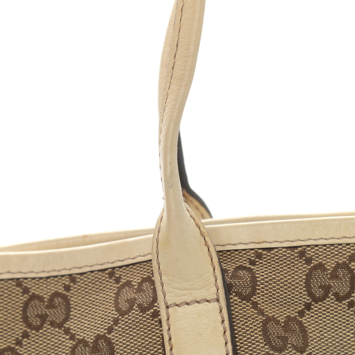Monogram Medium New Britt Tote Off White