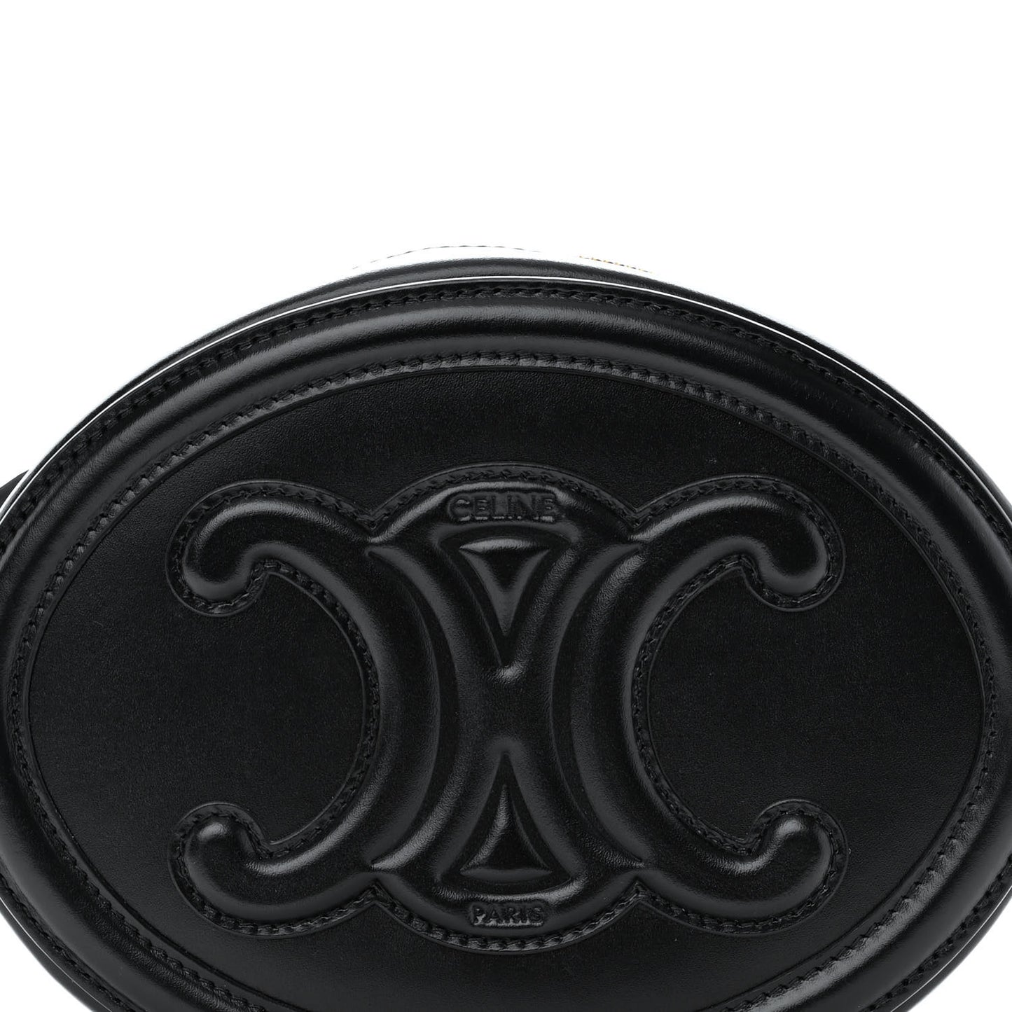 Smooth Calfskin Cuir Triomphe Oval Bag Black