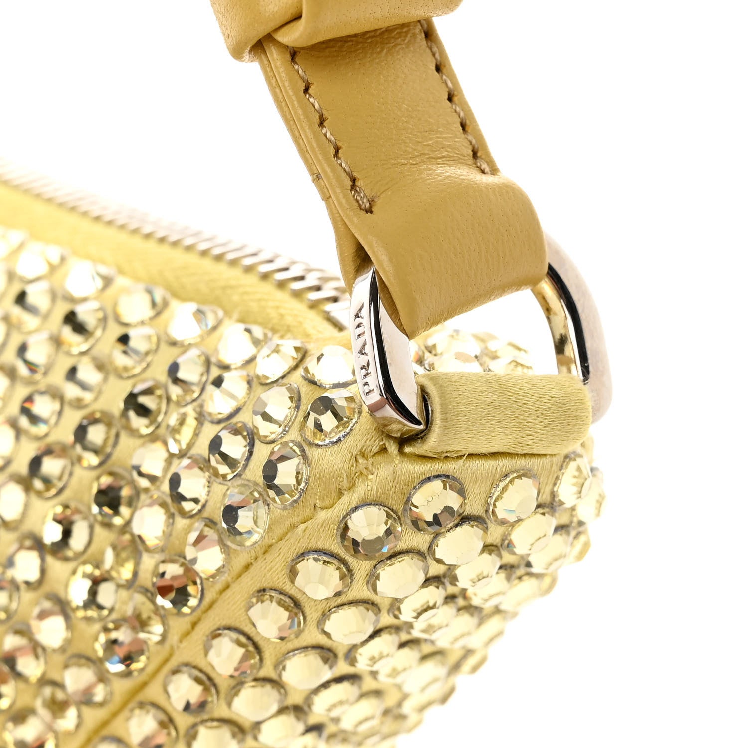 Prada Satin Crystal Triangle Pouch Ananas 12 of 12