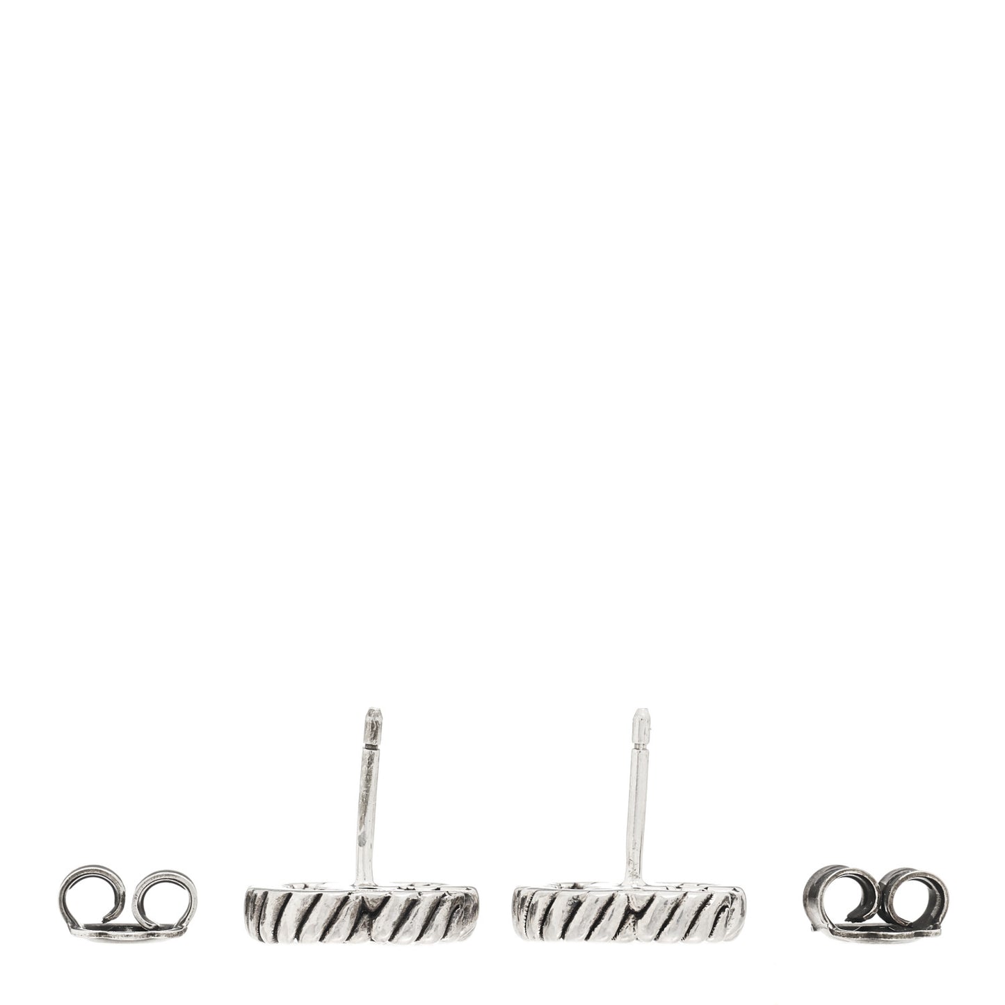 Sterling Silver Torchon Double G Earrings