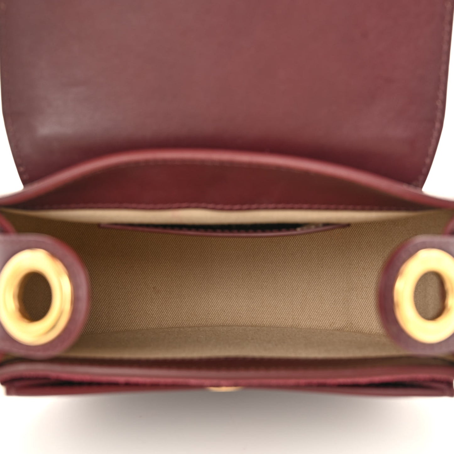 Calfskin Small Tess Bag Burnt Brown