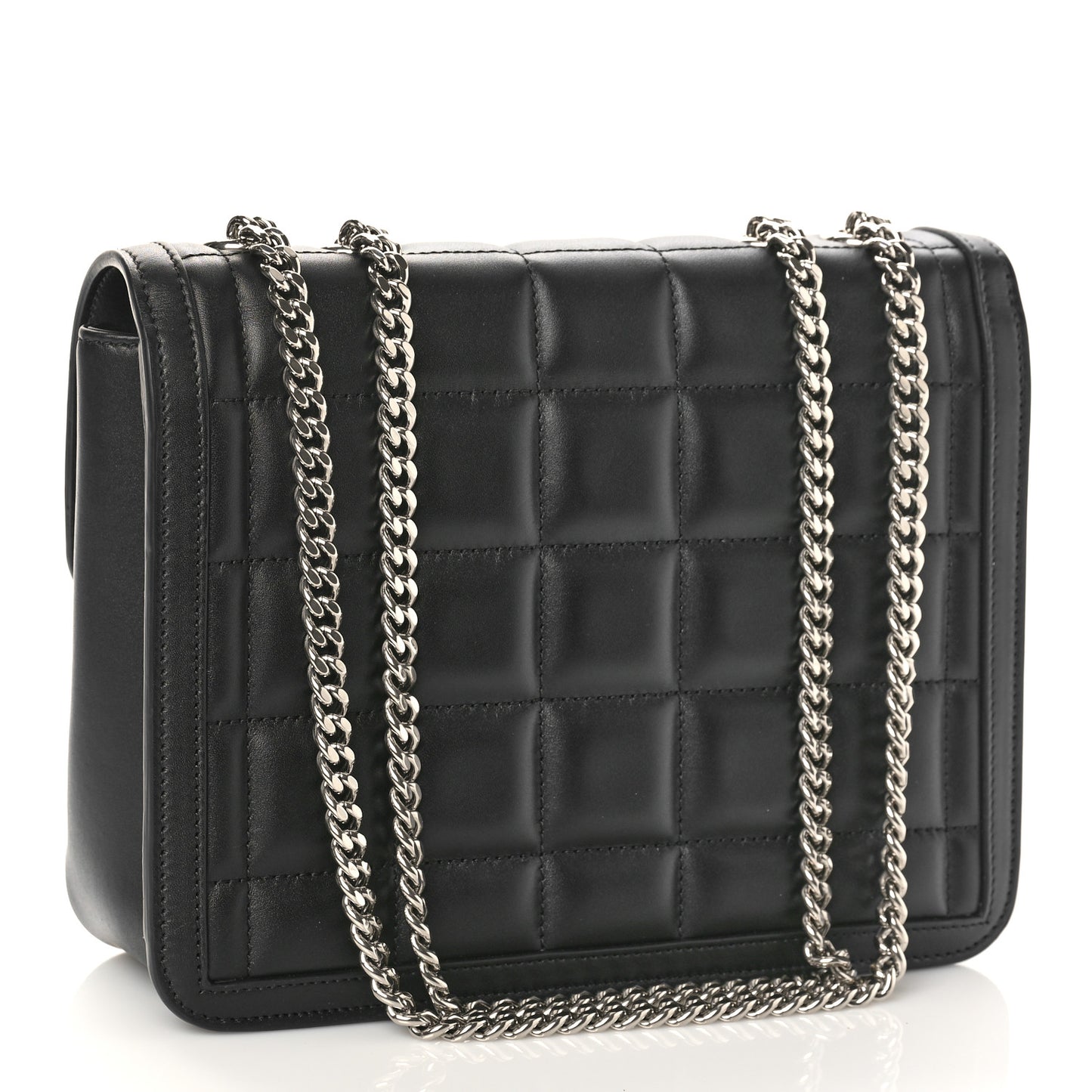 Calfskin Quilted Small Deco Shoulder Bag Black