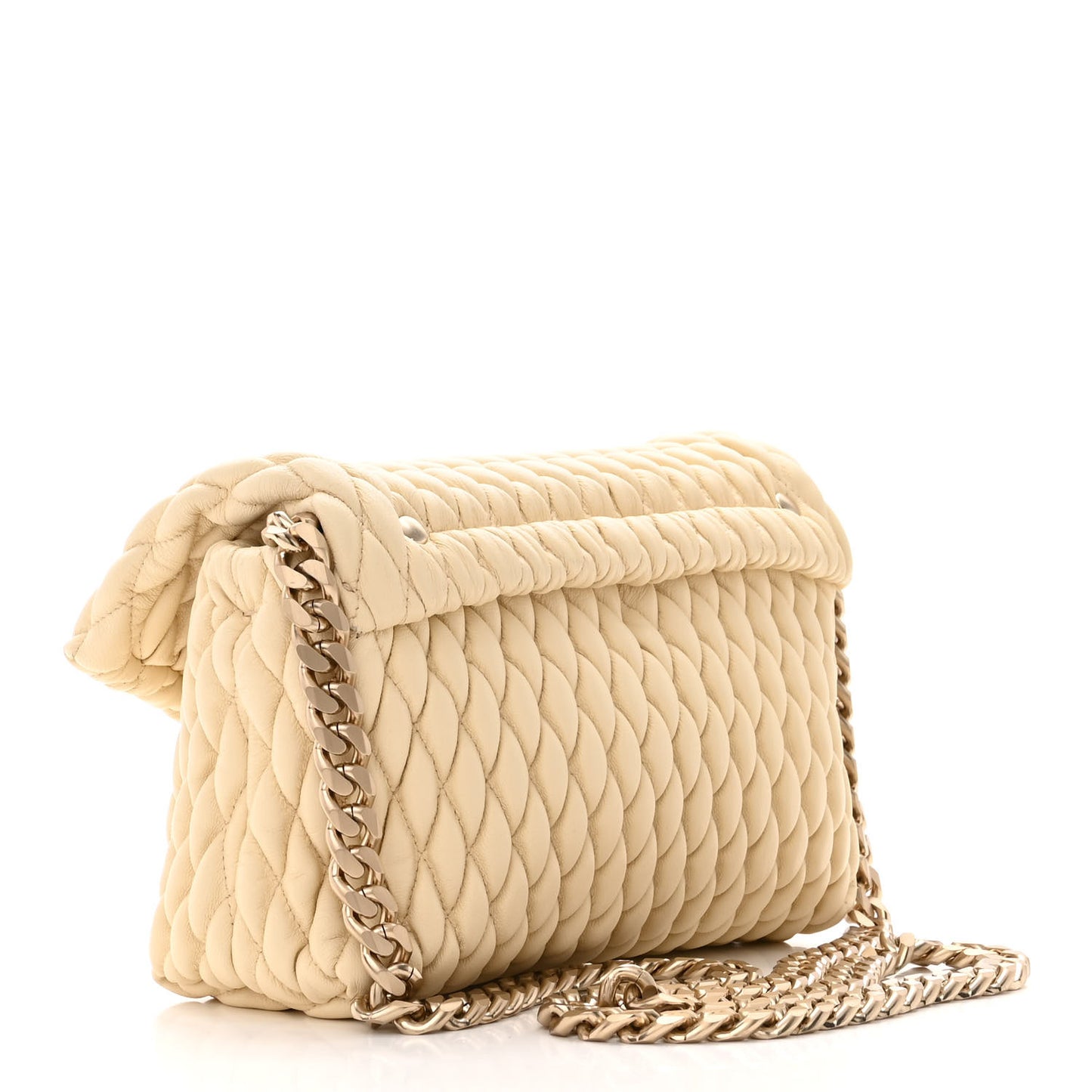 Lambskin Quilted PS Harris Small Shoulder Bag Beige