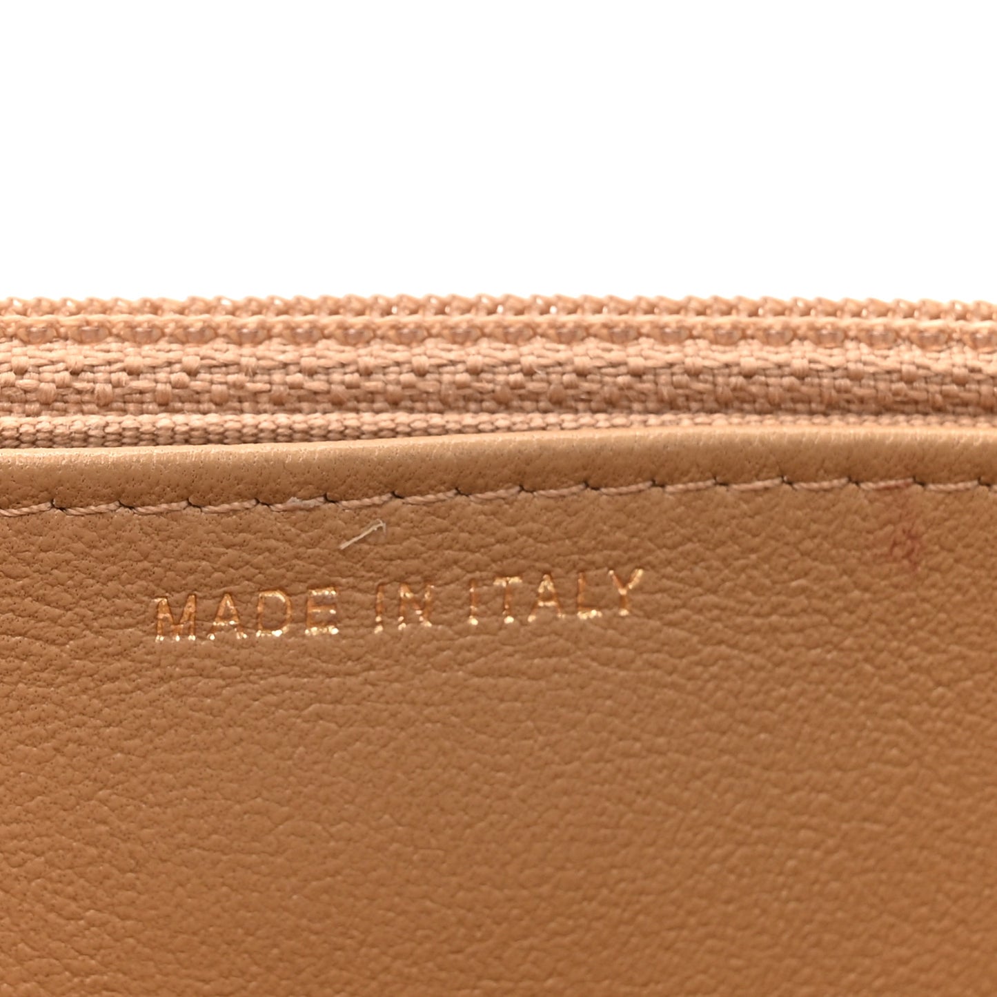 Lambskin Quilted Trendy CC Wallet On Chain WOC Beige