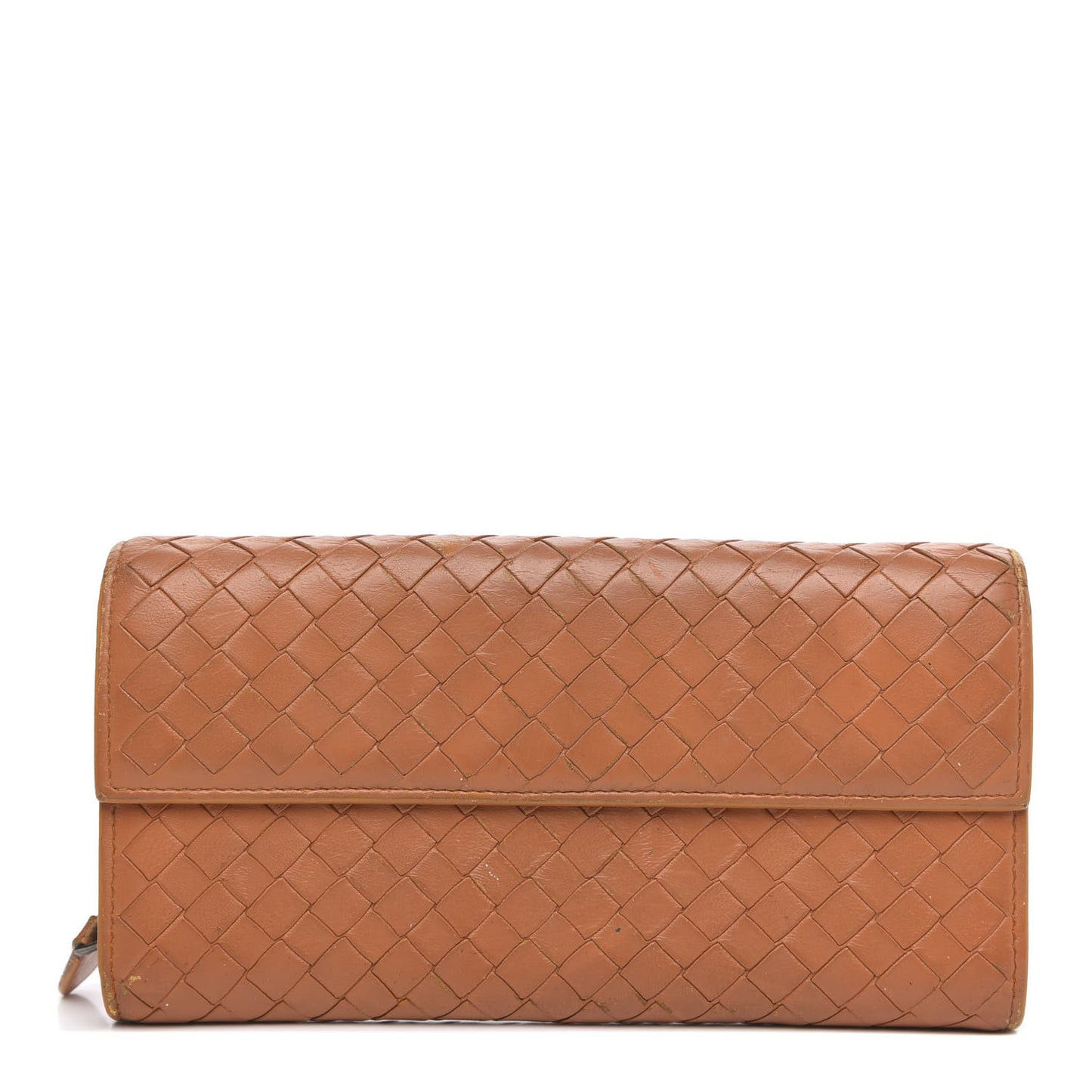 Nappa Intrecciato Continental Flap Wallet Topaz