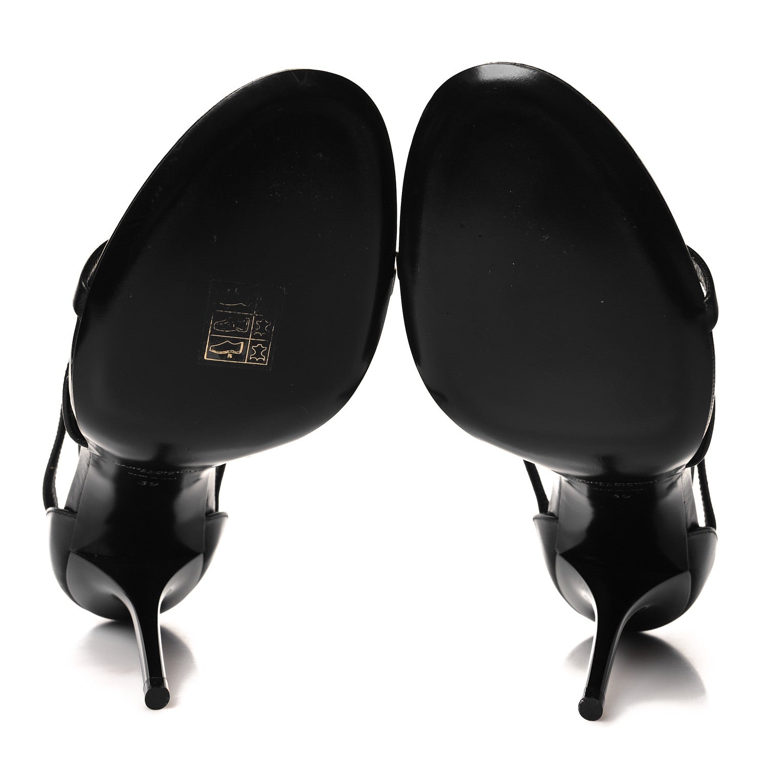 Saint Laurent Calfskin Cassandra 100 Sandals 39 Black 5 of 9