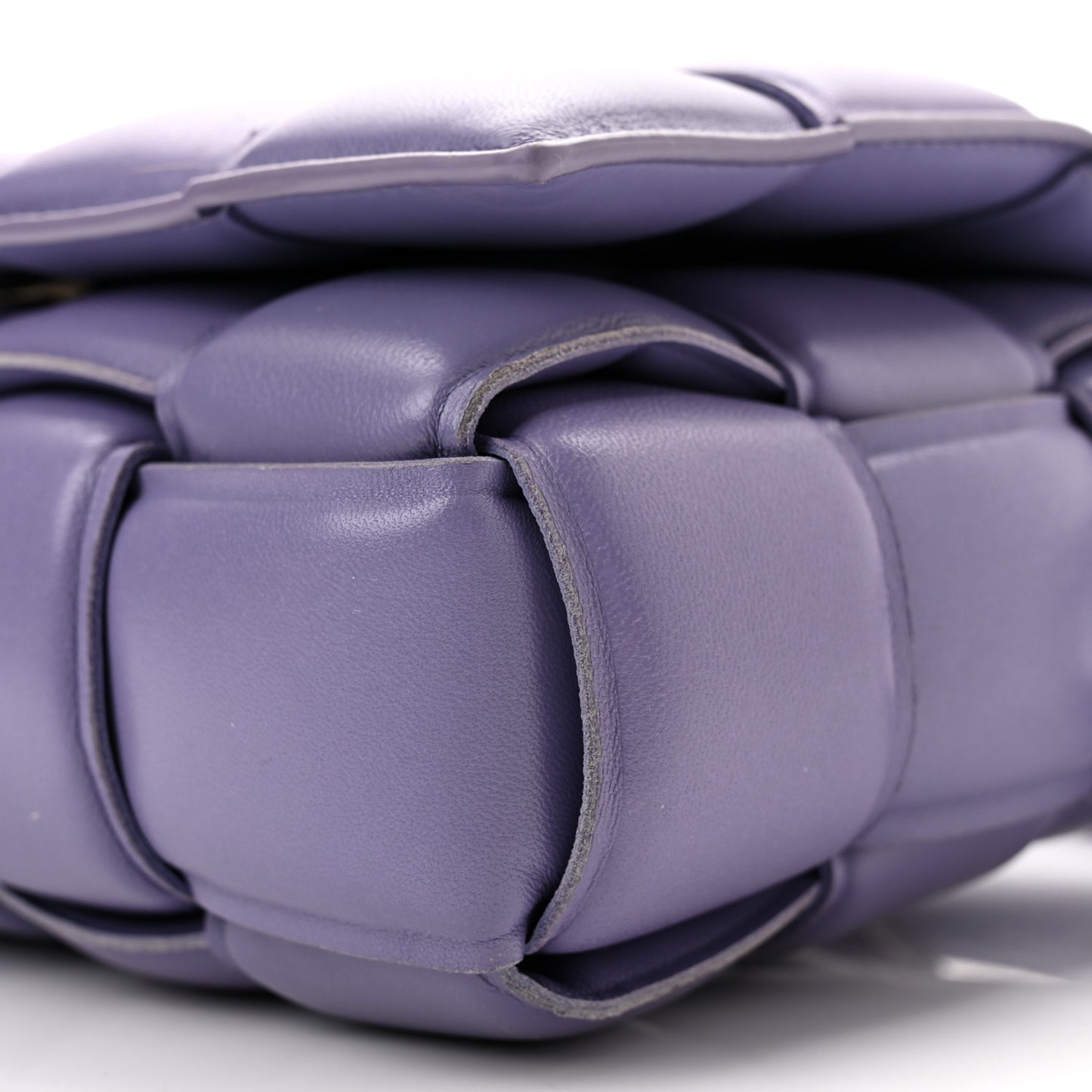 Nappa Maxi Intreccio Padded Cassette Crossbody Bag Lavender