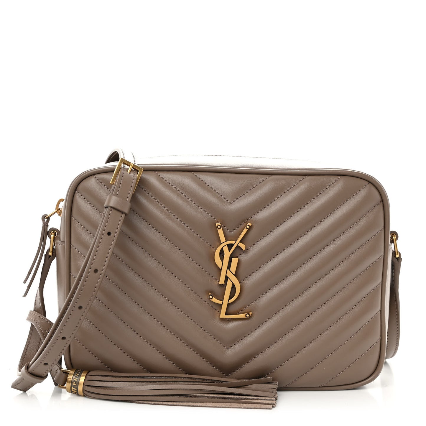 Calfskin Matelasse Monogram Lou Camera Bag Taupe
