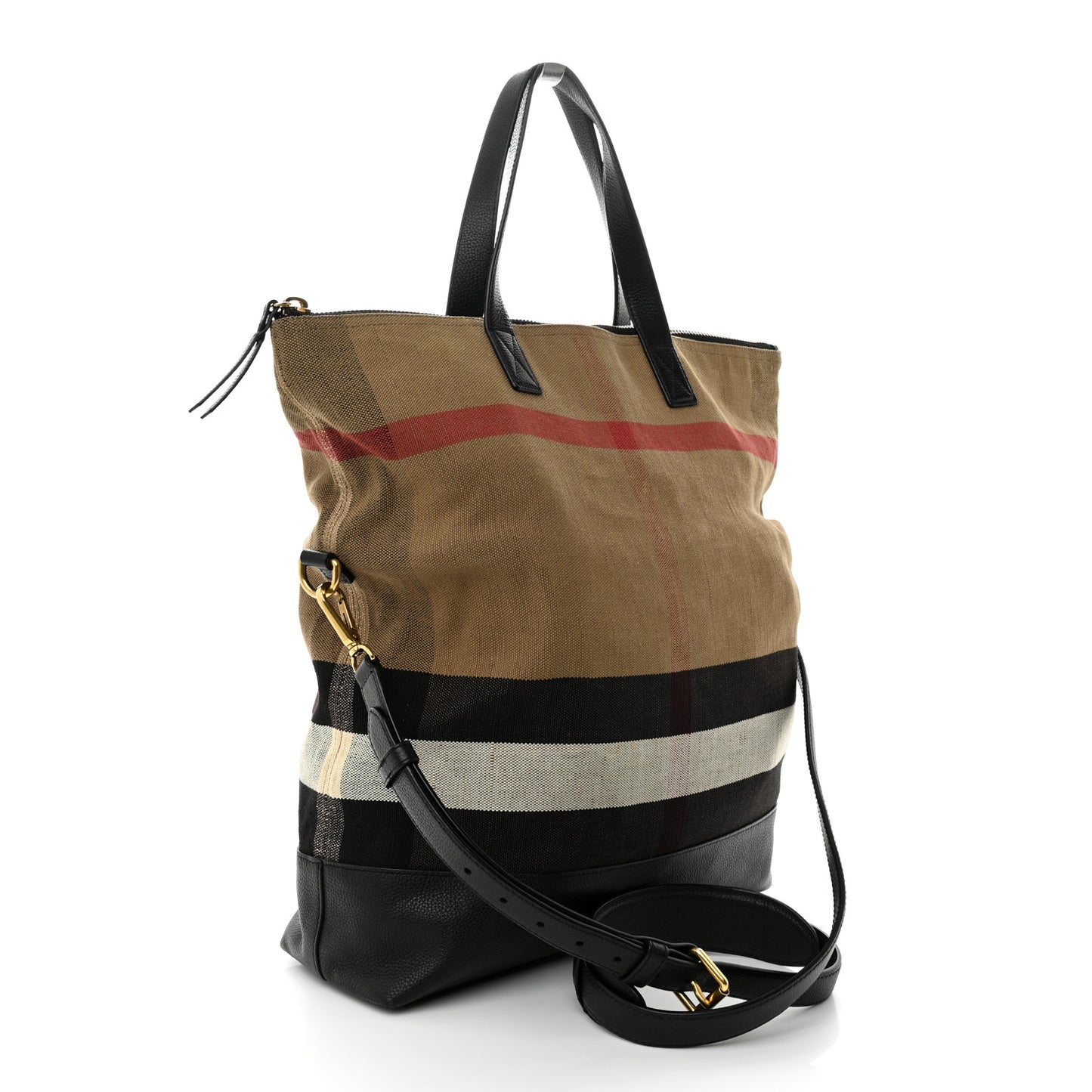 Canvas Check Armley Folding Messenger Black