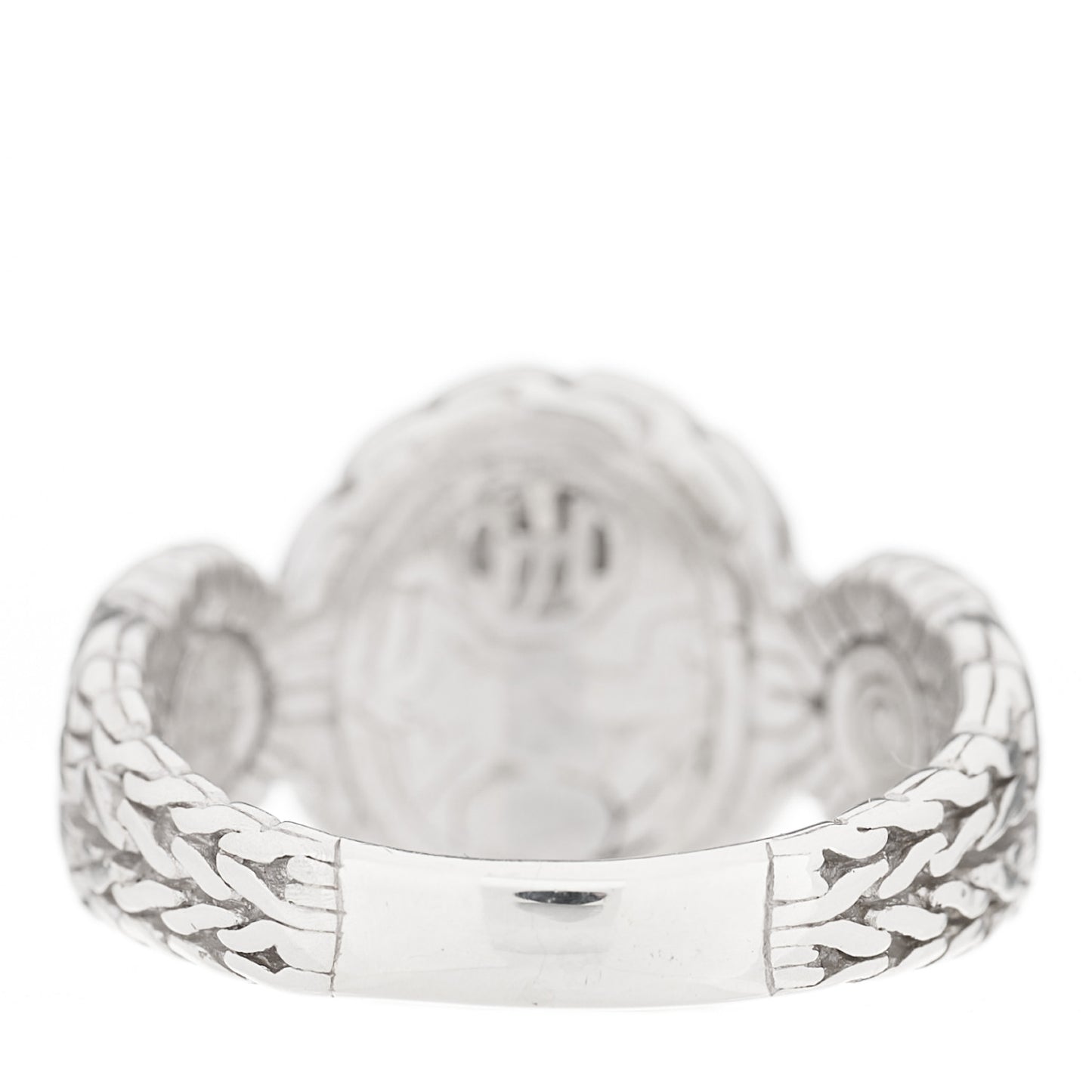 Sterling Silver Diamond Small Circle Contour Ring 54 7