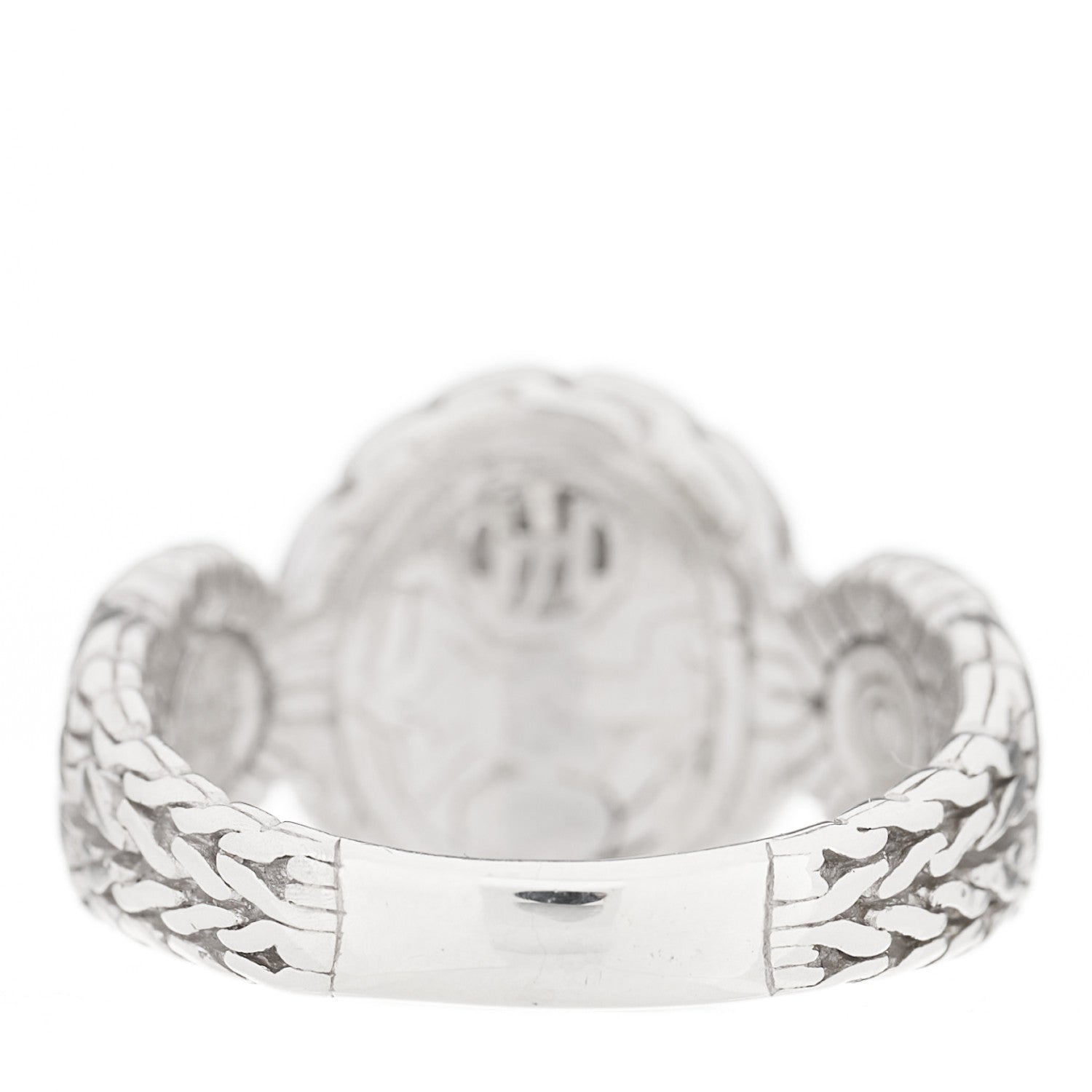 John Hardy Sterling Silver Diamond Small Circle Contour Ring 54 7 4 of 6