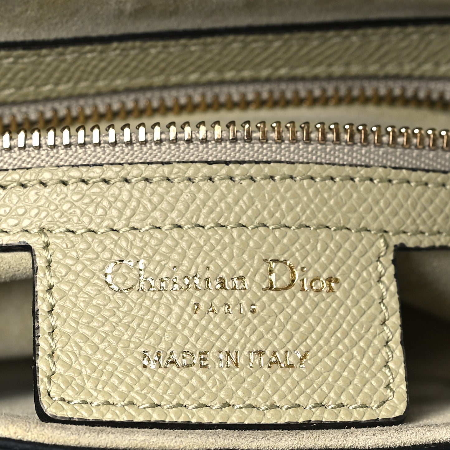 Grained Calfskin Saddle Bag With Strap Sage