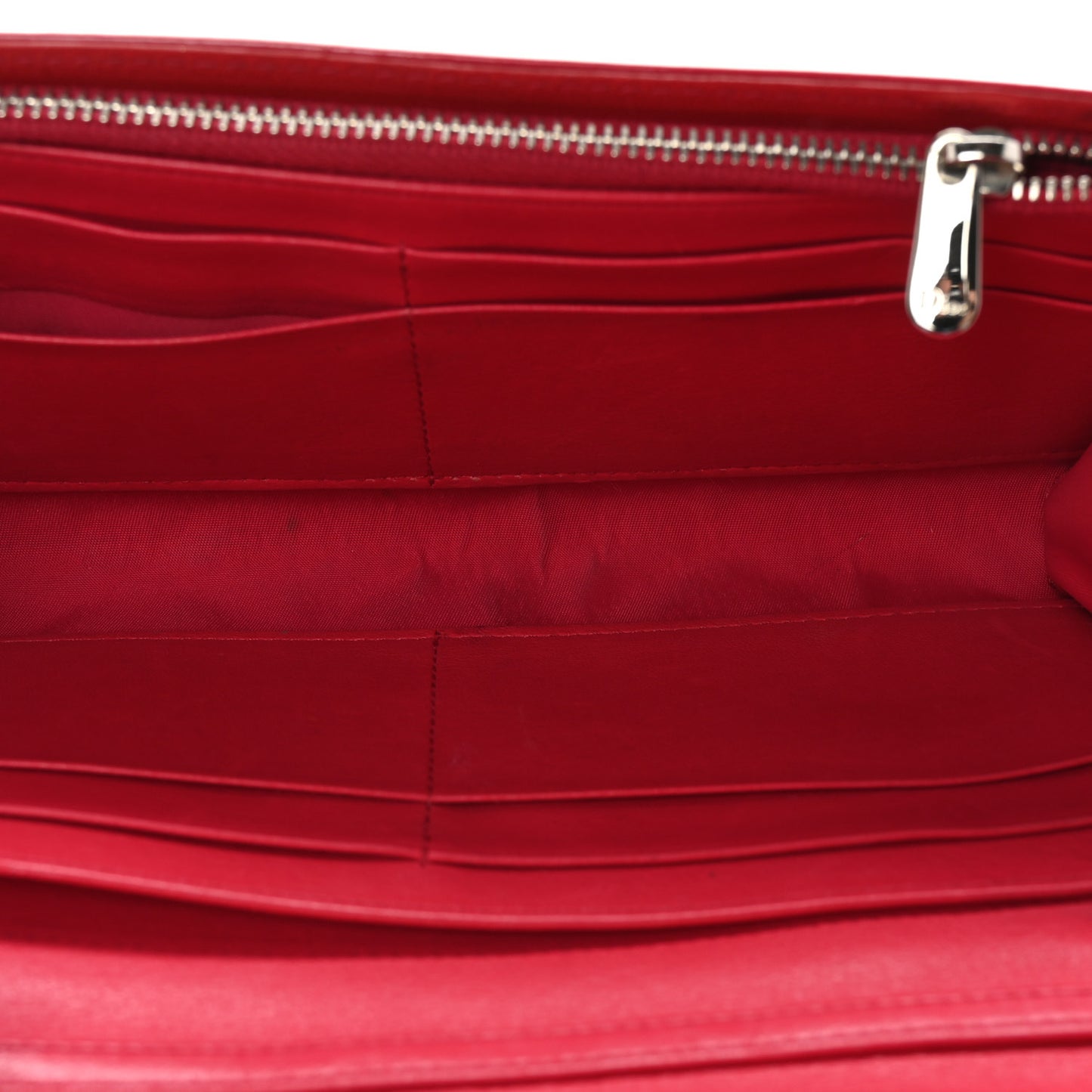 Patent Cannage Lady Dior Rendezvous Wallet On Chain Fuchsia