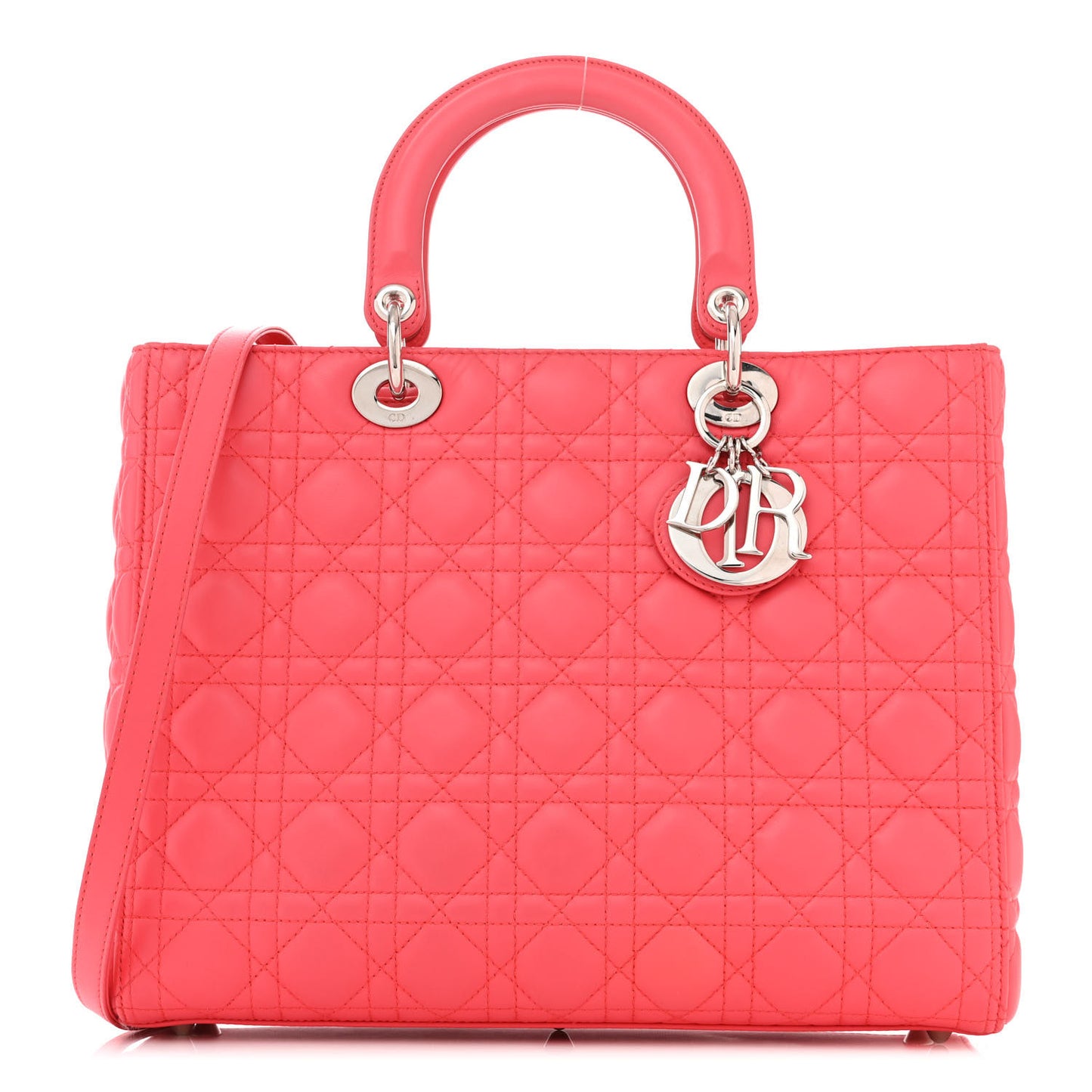 Lambskin Cannage Large Lady Dior Pink