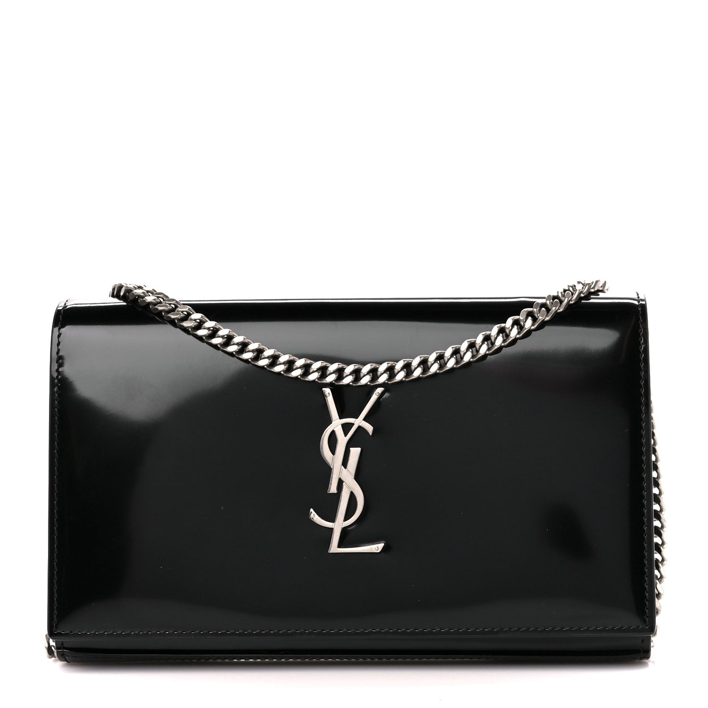 Glazed Calfskin Cassandre Wallet On Chain WOC Black