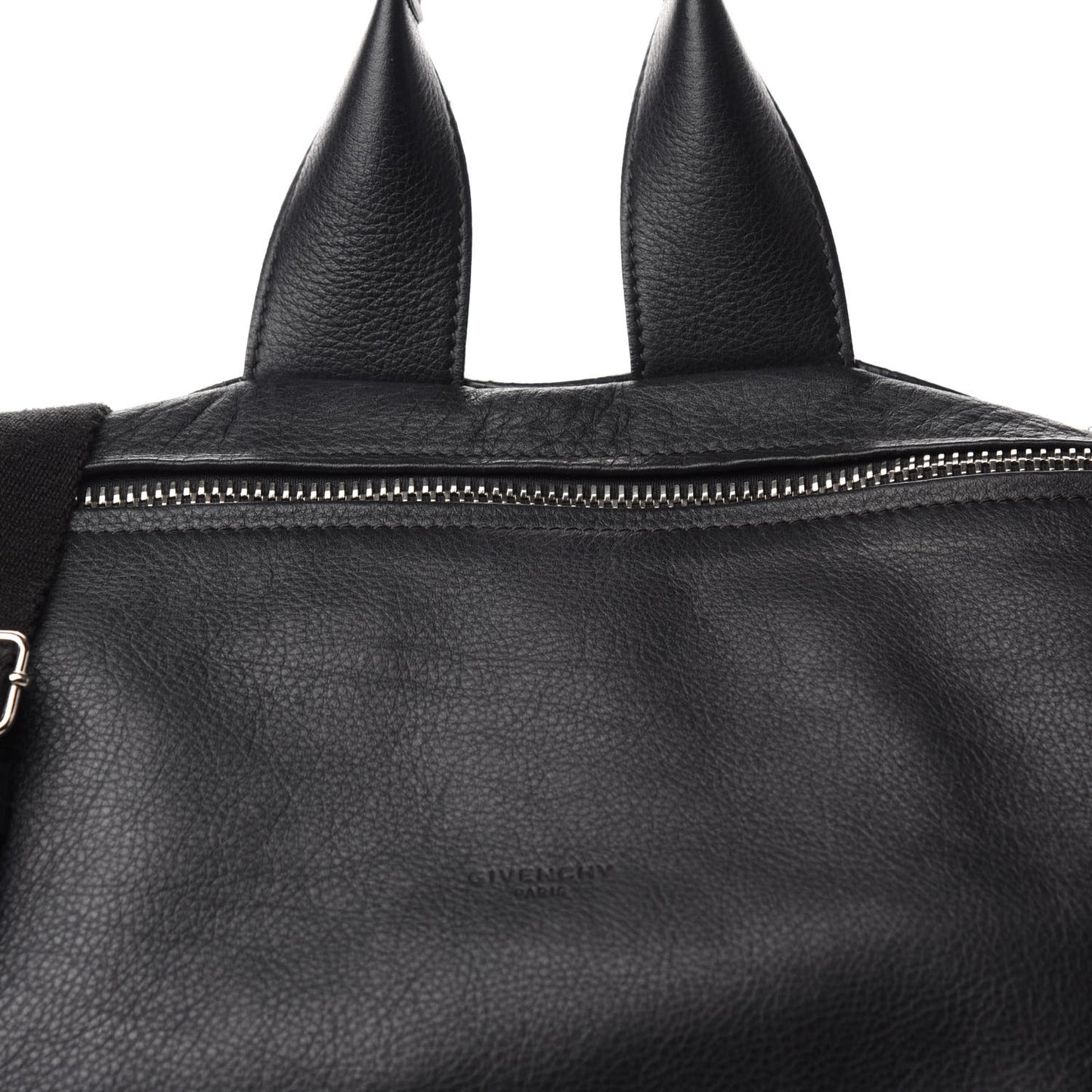 Pebbled Calfskin Large Pandora Black