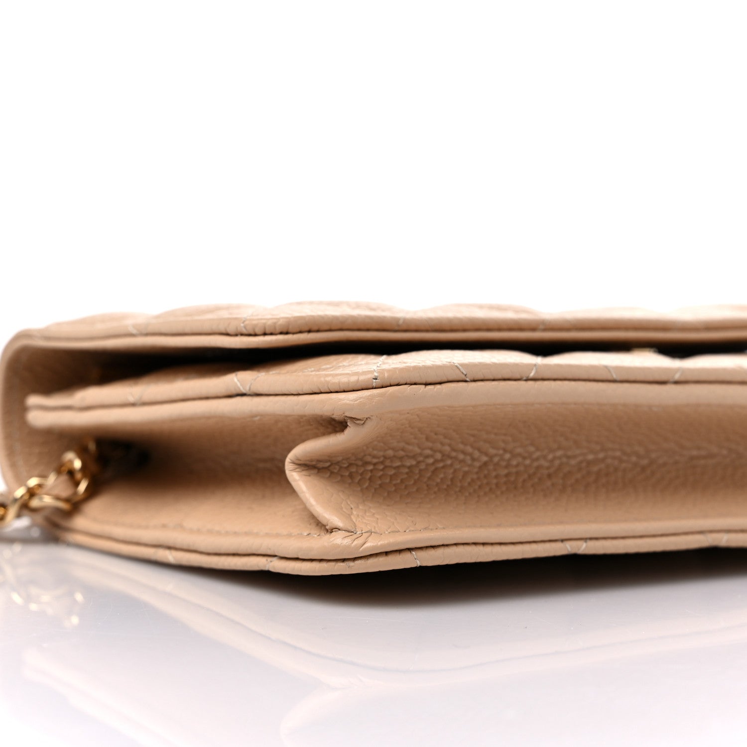 Chanel Caviar Quilted Wallet On Chain WOC Beige 9 of 11